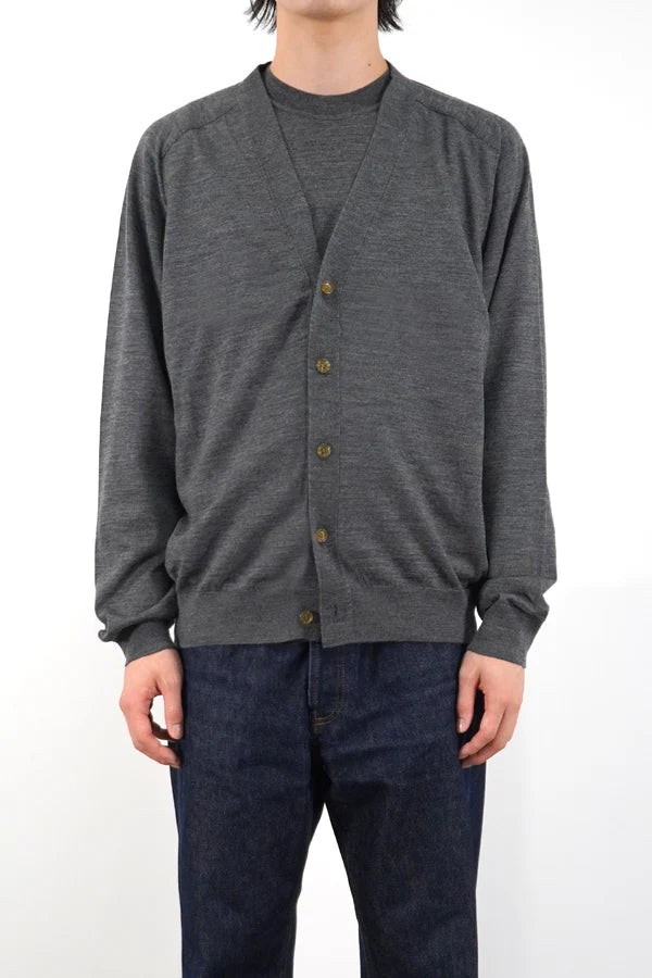 UMEDA 16GG V NECK CARDIGAN (UM302-UCD16)