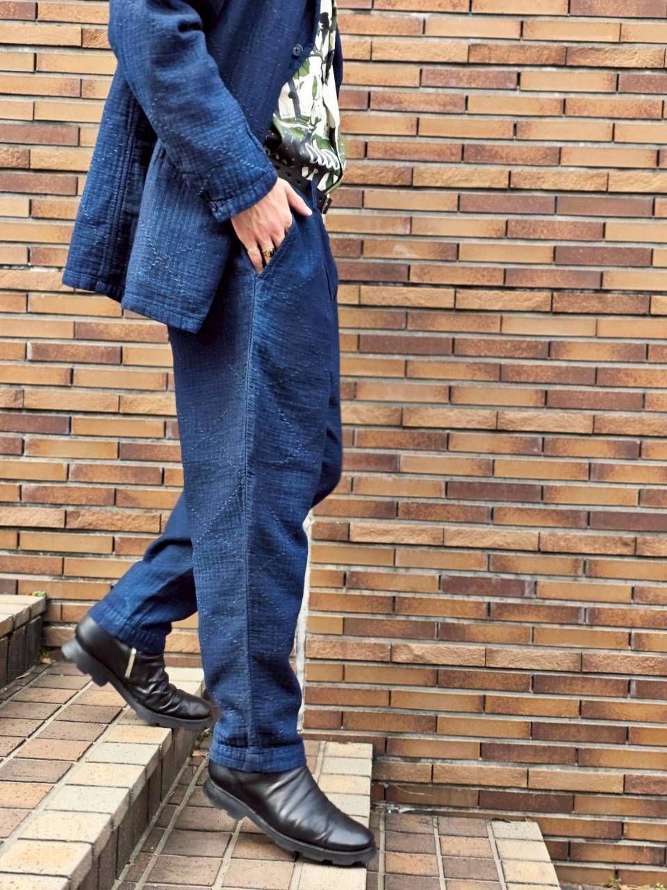 Porter Classic SEA ISLAND SASHIKO DUKE ELLINGTON PANTS (LIMITED)