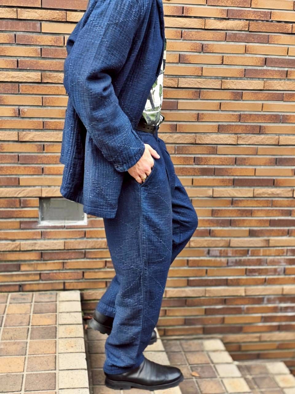 Porter Classic SEA ISLAND SASHIKO DUKE ELLINGTON PANTS (LIMITED)