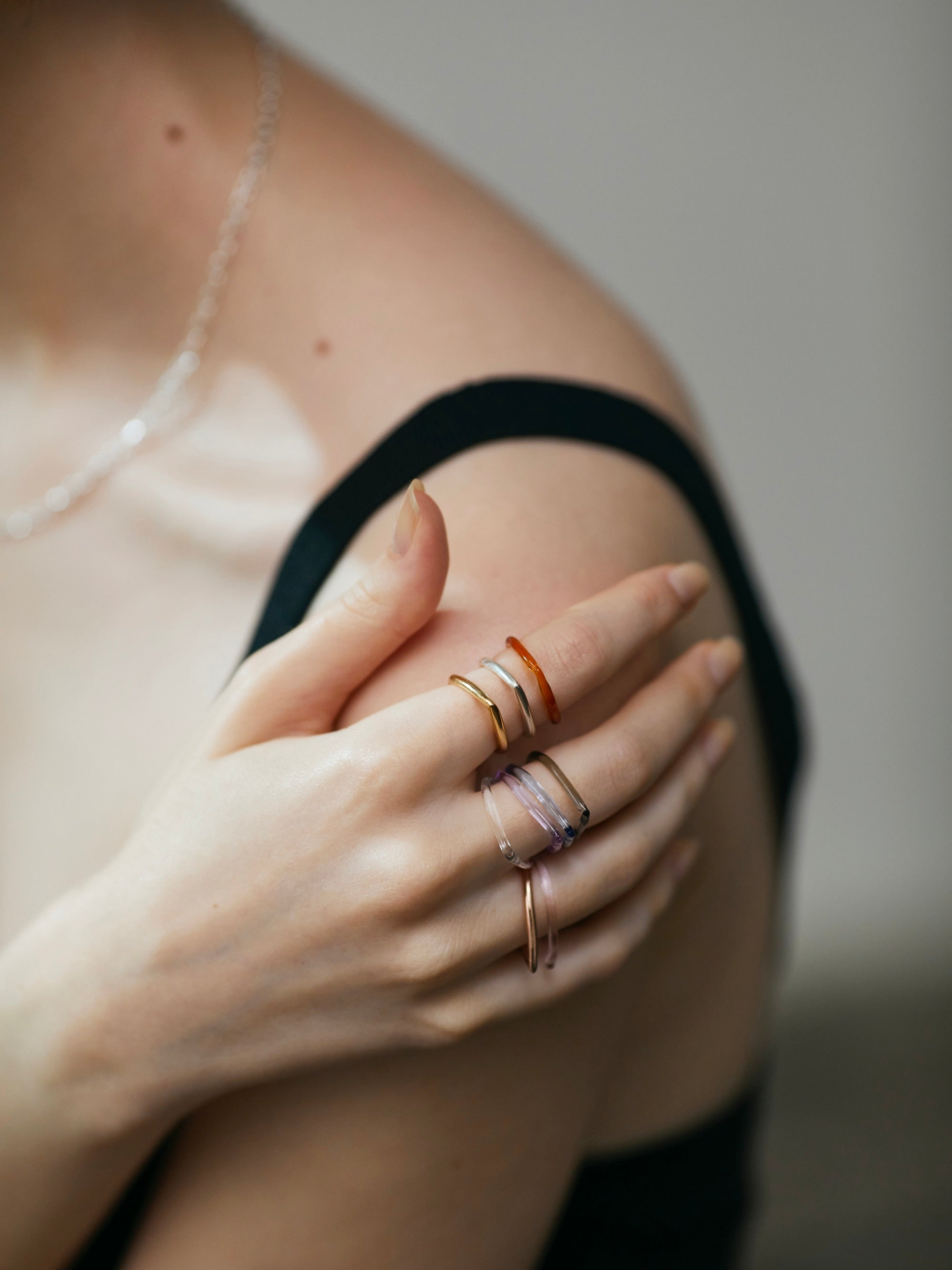 Lemme. L7204 Peak Ring(PINK GOLD)
