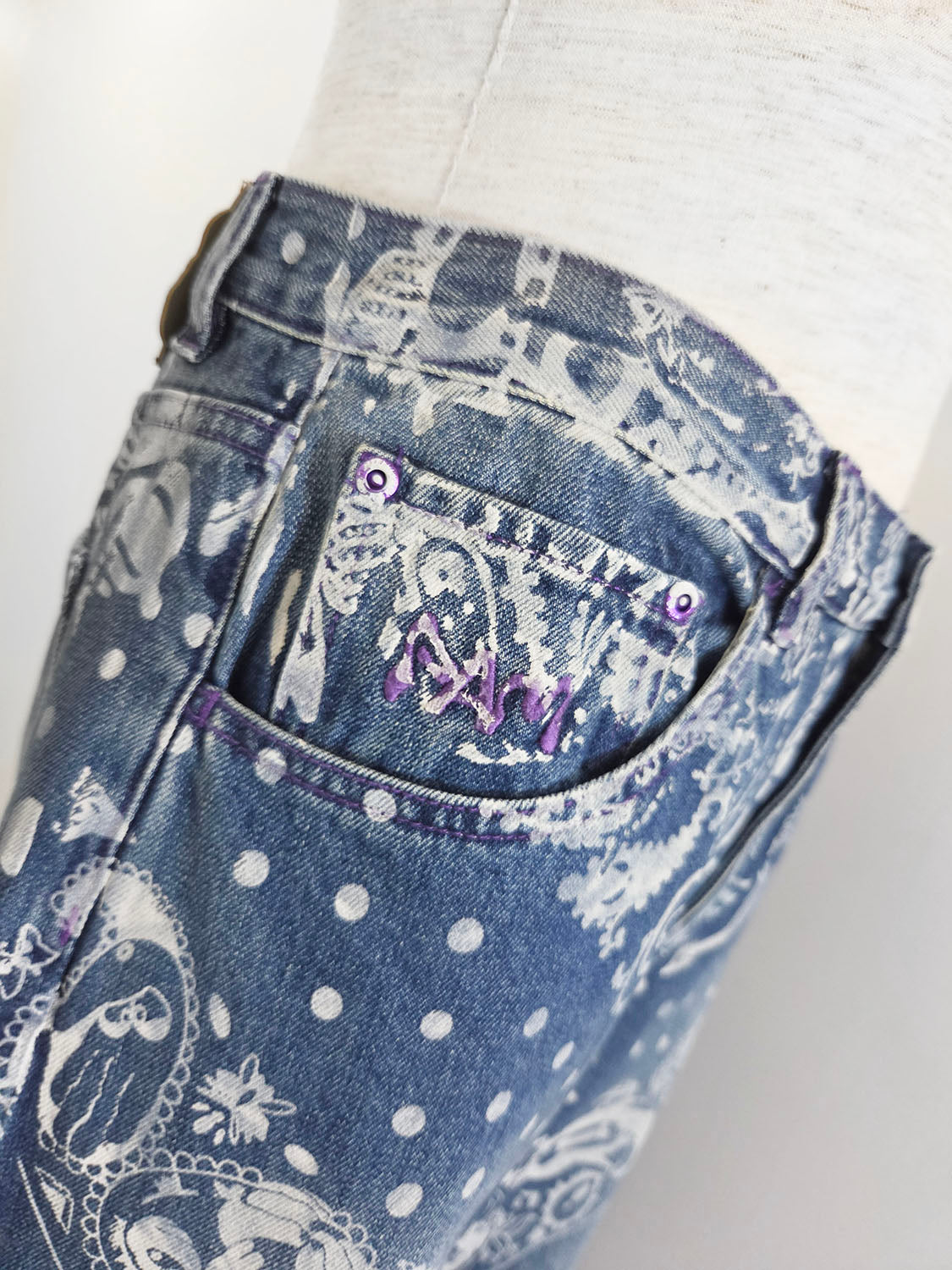 P.A.M COCO BANDANA OVER PRINT JEANS