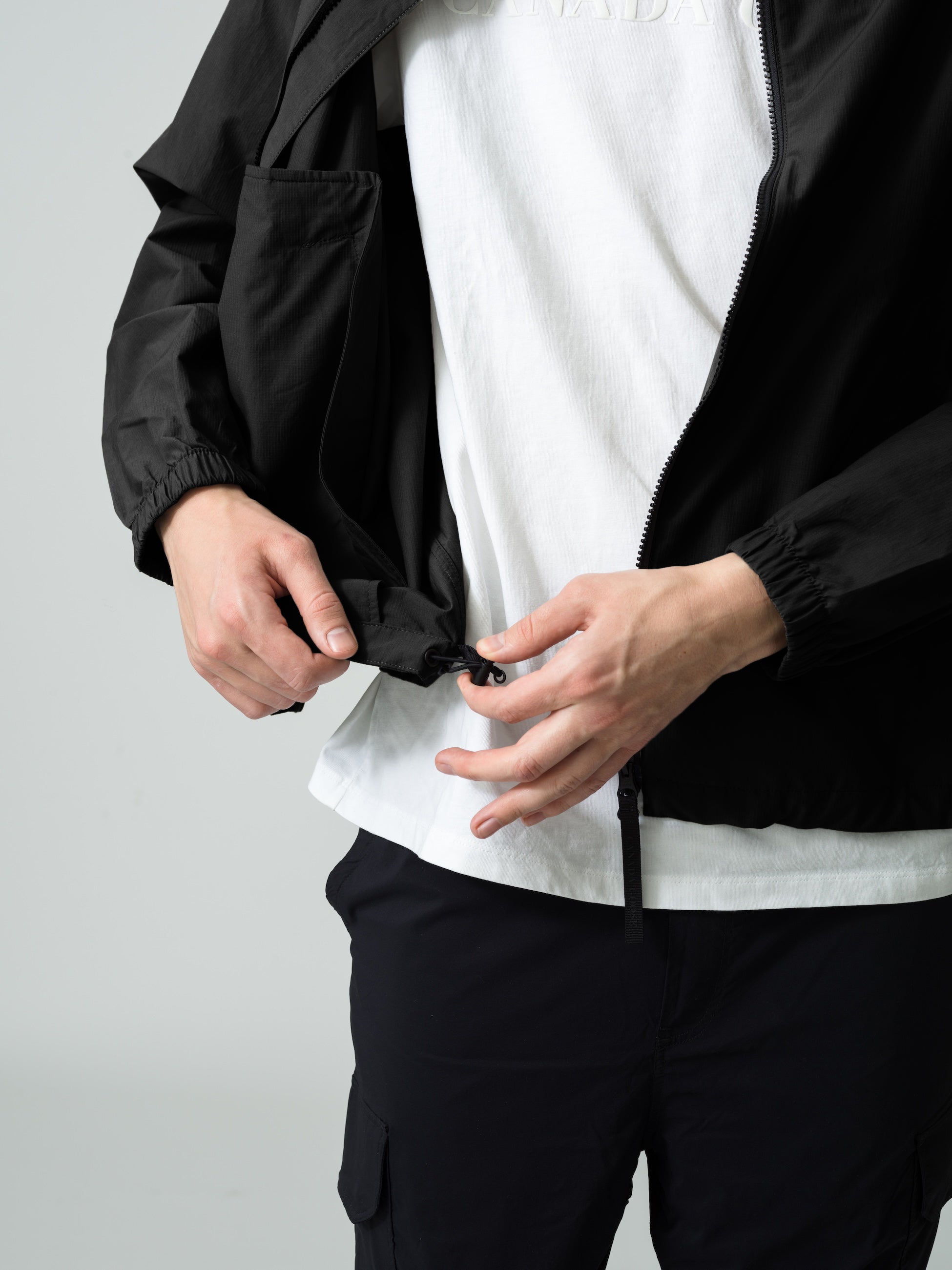 CANADA GOOSE 2469MBA Haynes Wind Full-Zip Hoody Black Label Fusion Fit
