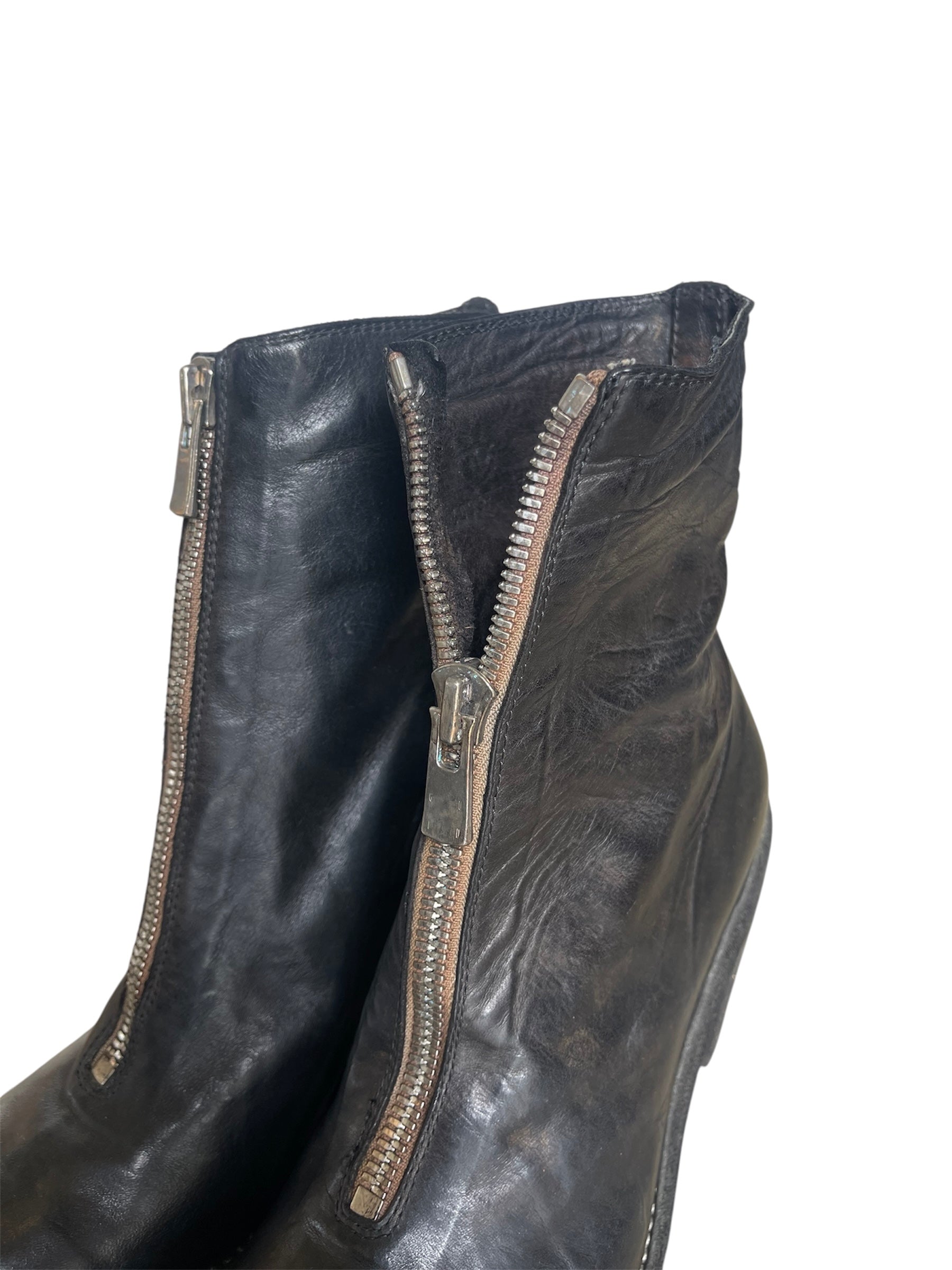 GUIDI SOFT HORSE FULL GRAIN FRONT ZIP
