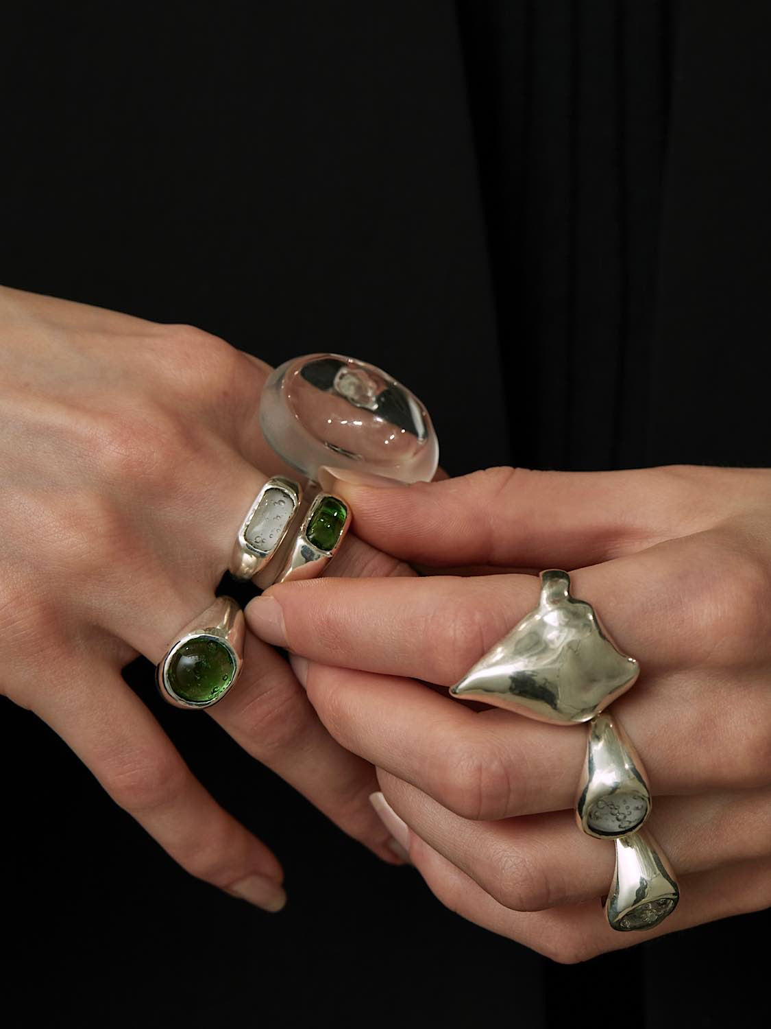 Lemme. L11203 Narrow babble Ring(CLEAR)