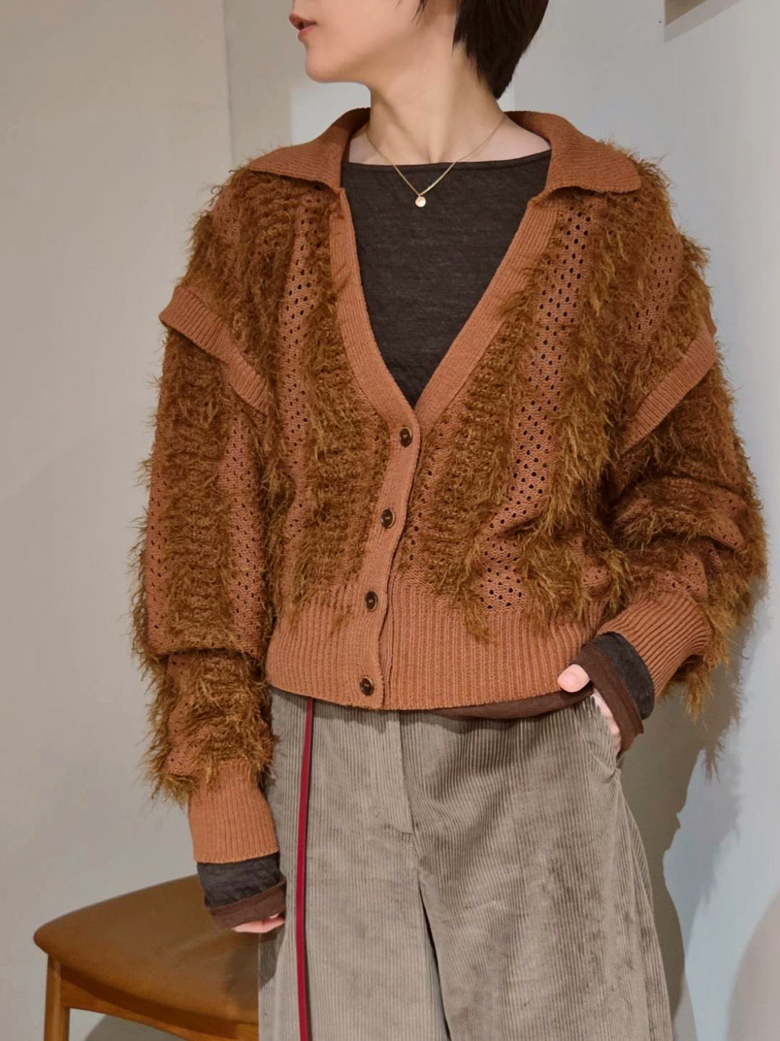 muller of yoshiokubo FUZZY KNIT CARDIGAN