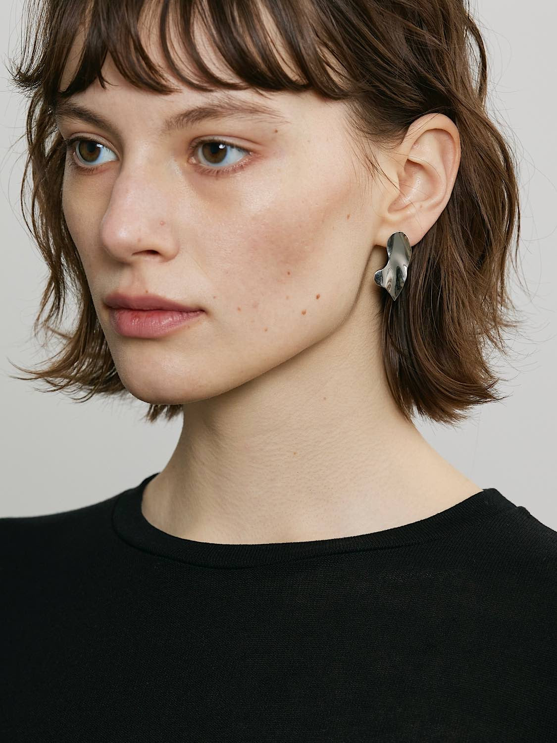 Lemme. L12106 Altostratus Earrings(SILVER)