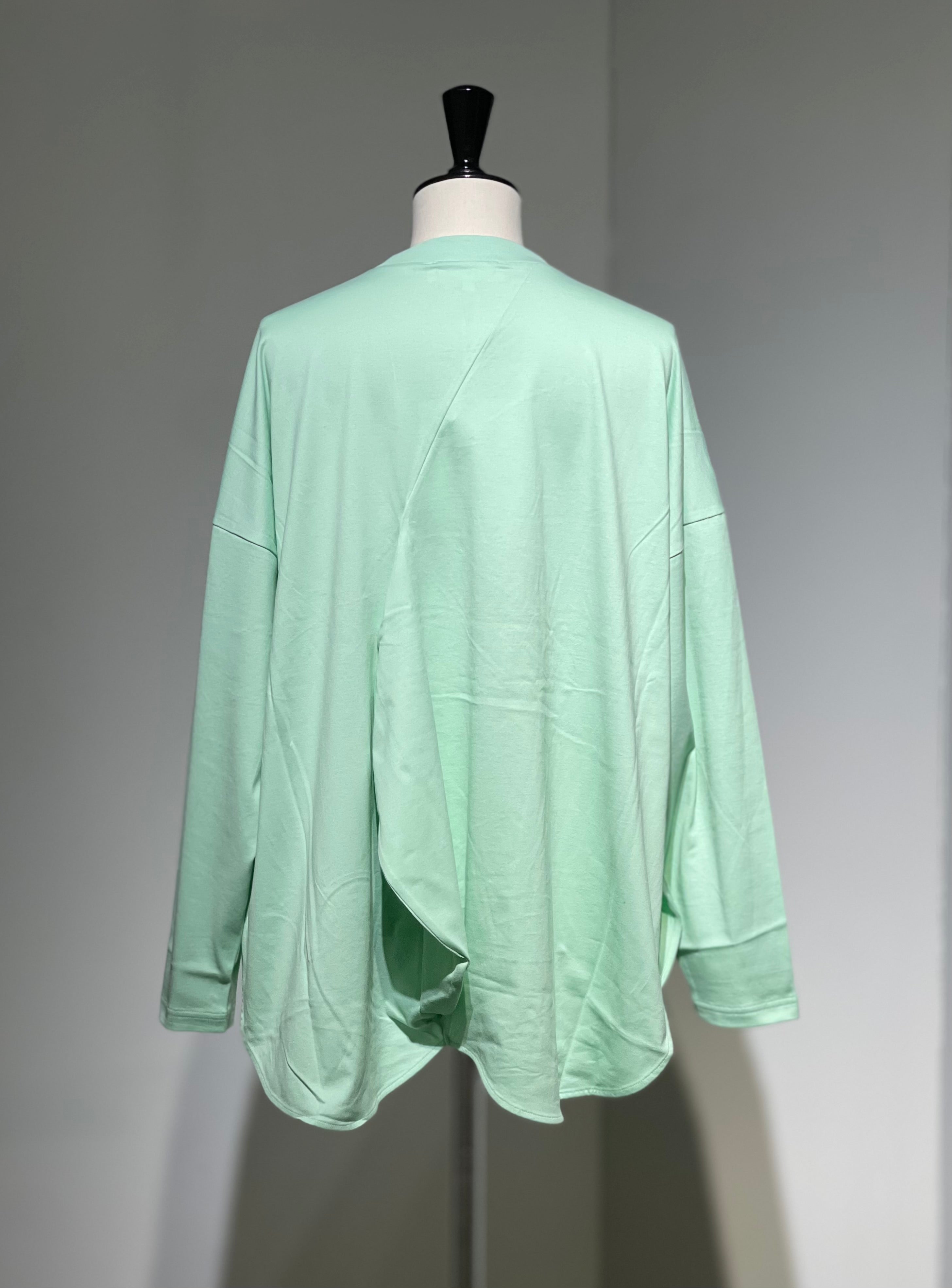 ENFOLD ASYMMETRY DRAPE LONG-SLEEVES T-SHIRT