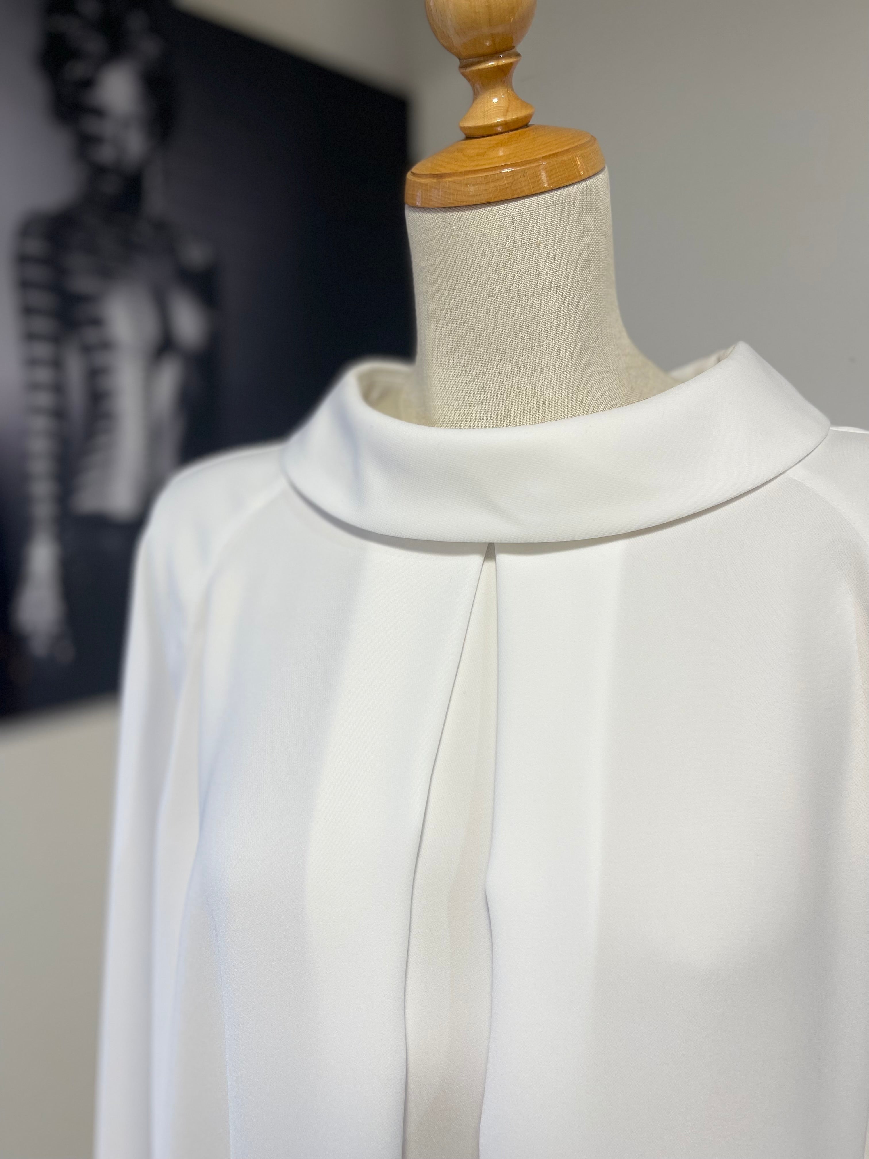 ENFOLD PEツイル STAND DRAPE PULLOVER