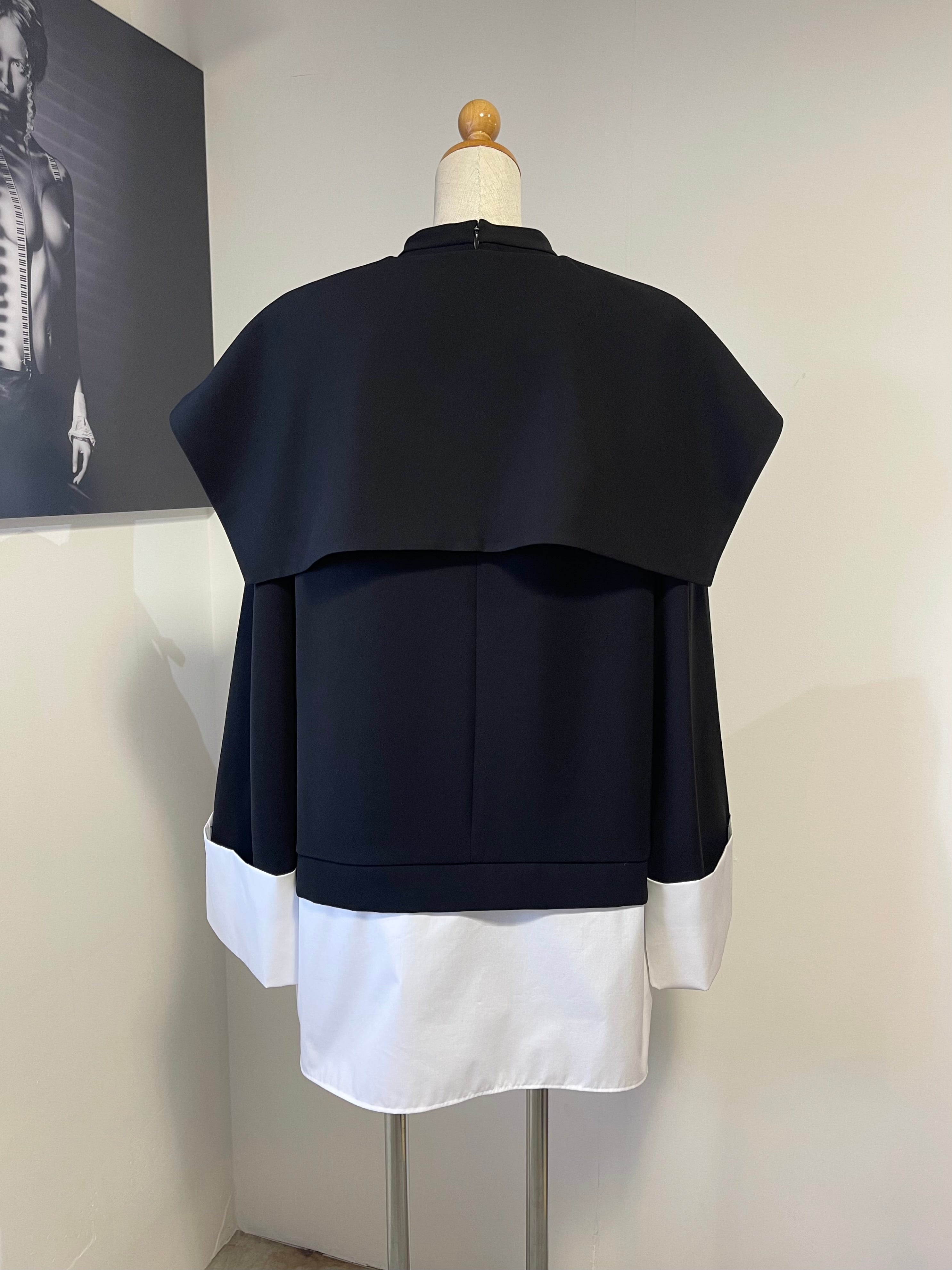 ENFOLD PEツイル DOUBLE CUFFS BOX PULLOVER