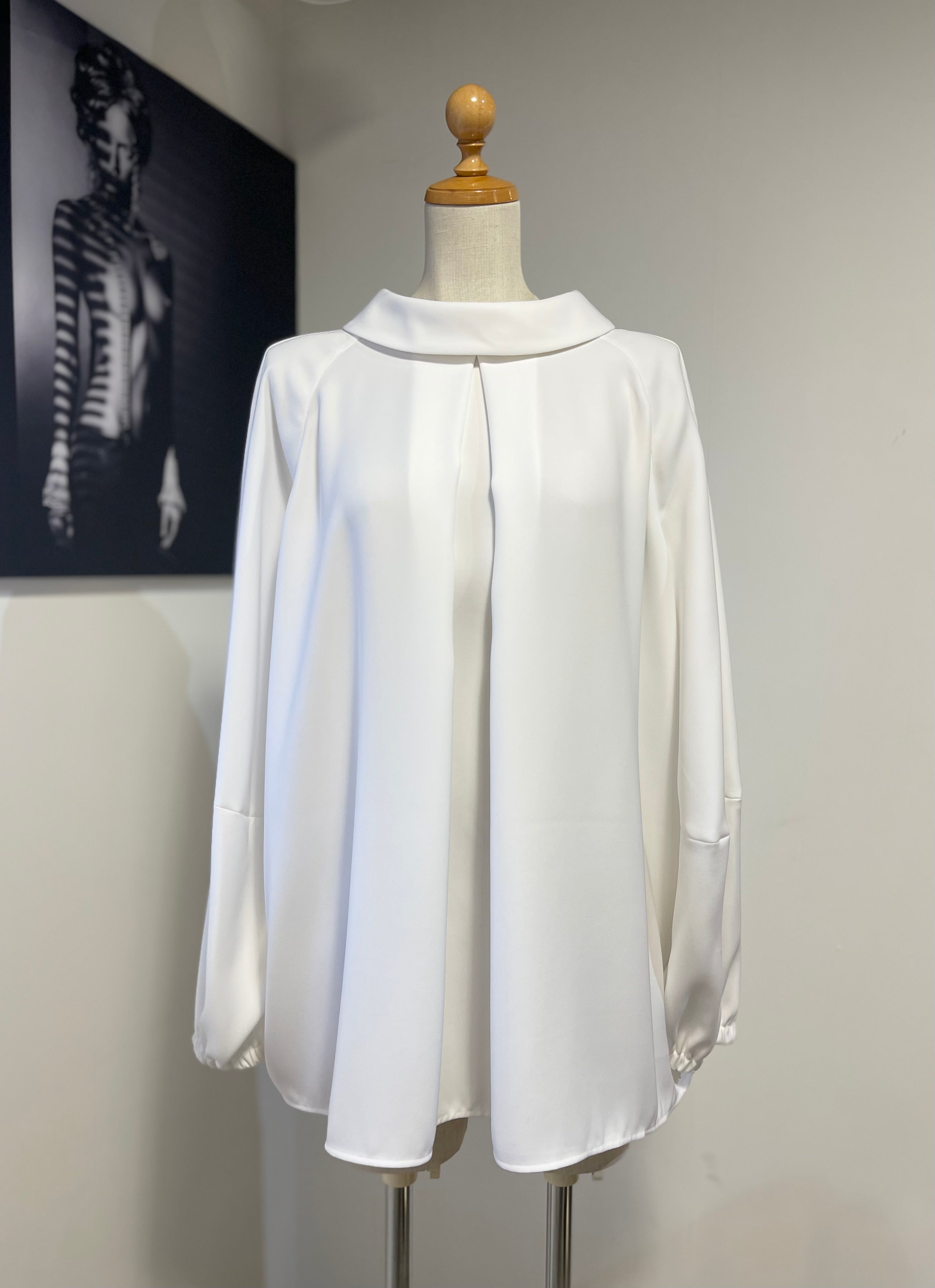 ENFOLD PEツイル STAND DRAPE PULLOVER