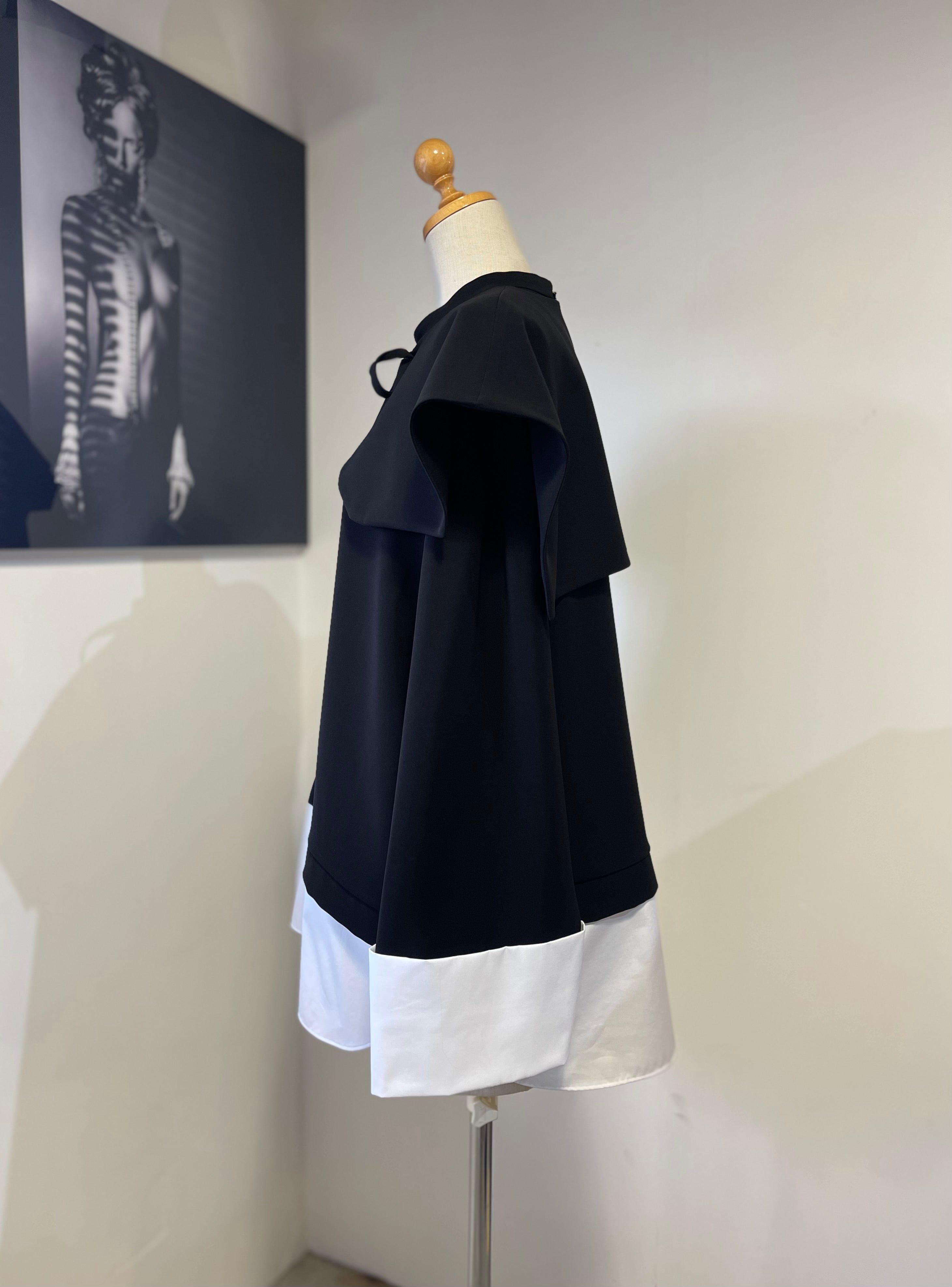 ENFOLD PEツイル DOUBLE CUFFS BOX PULLOVER