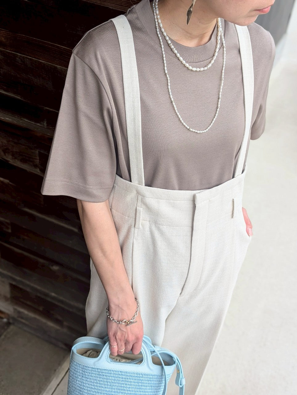 Lemme. L12306 Mist Pearl Necklace Silver(63cm)