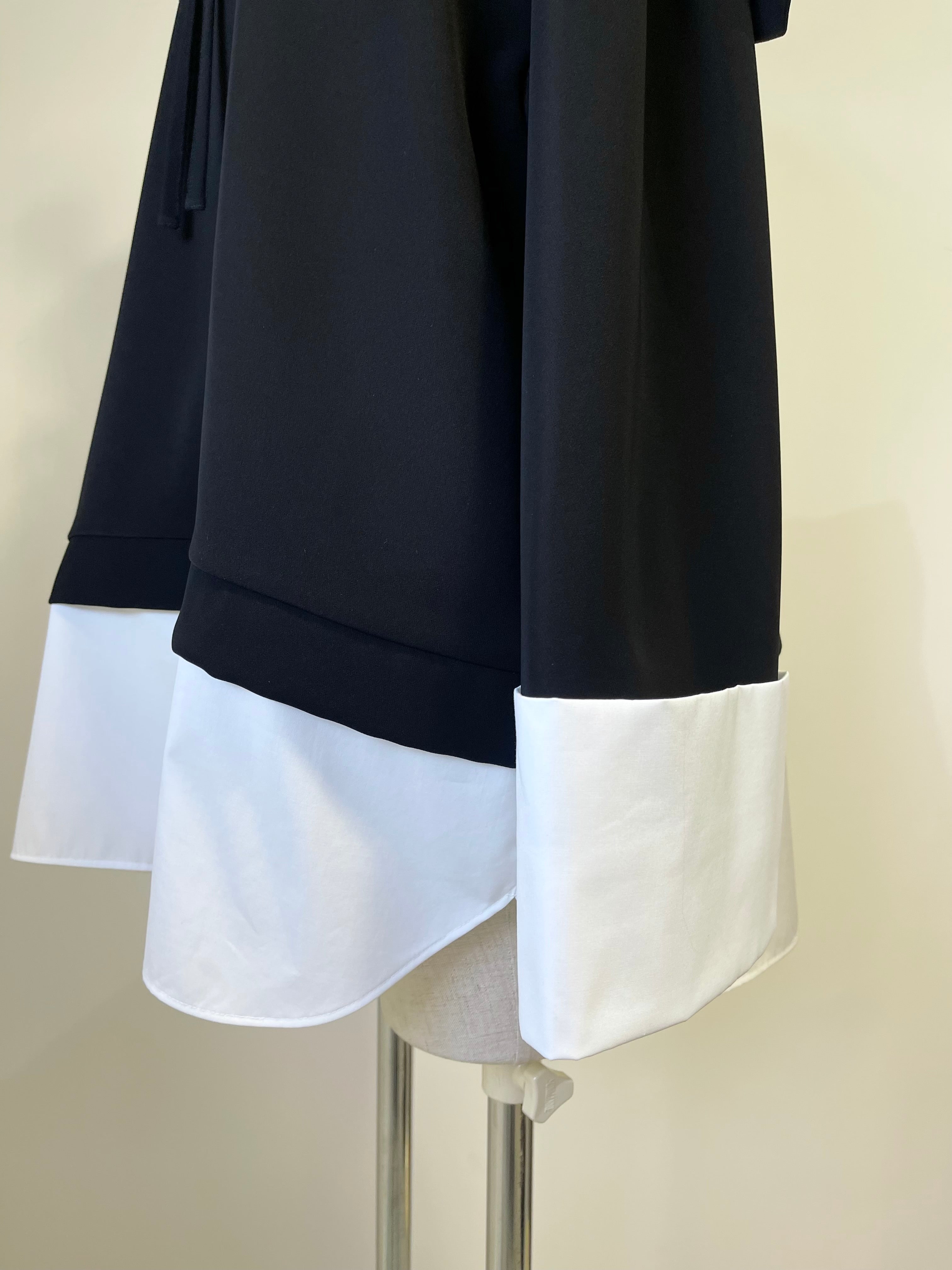 ENFOLD PEツイル DOUBLE CUFFS BOX PULLOVER