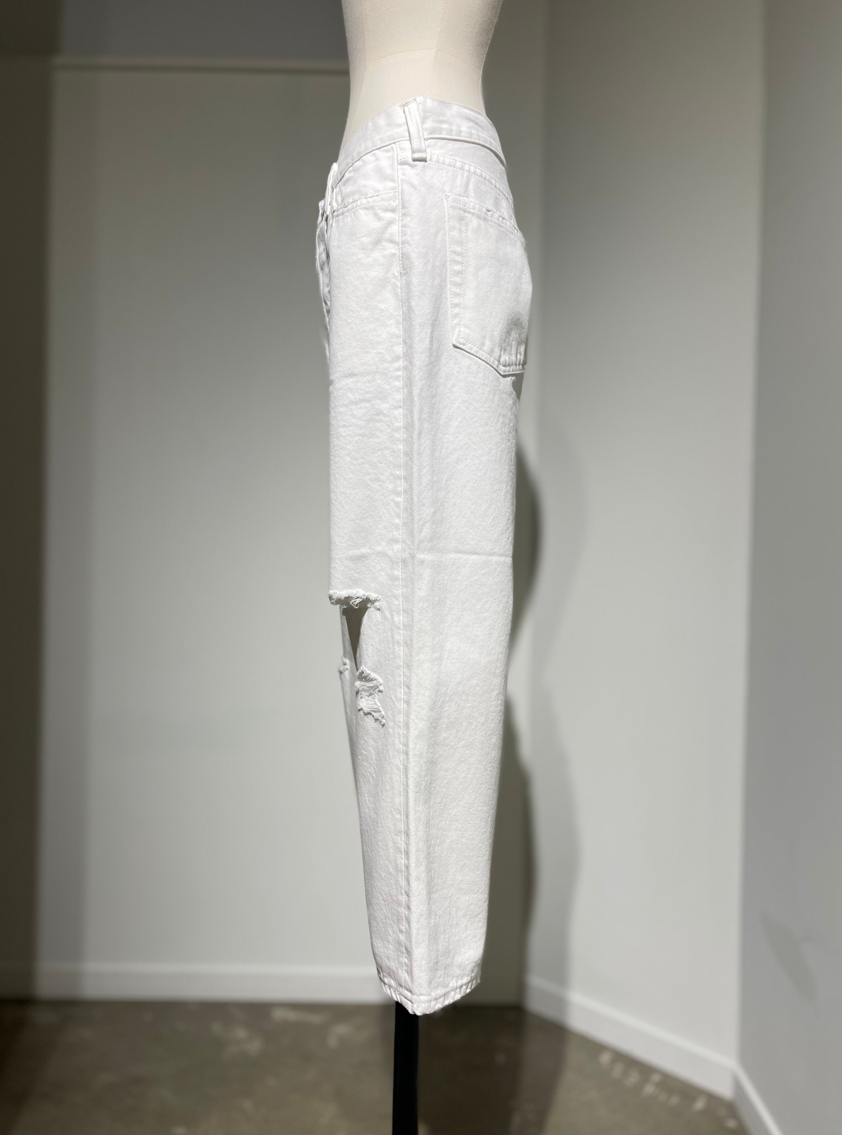 MADISONBLUE CRASHED SAROUEL PT DENIM(WHITE)