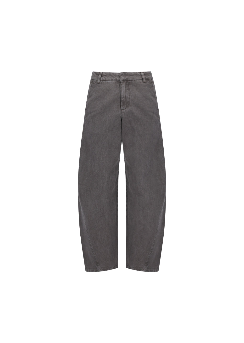 AMOMENTO GARMENTS DYED CURVED SEAM DENIM