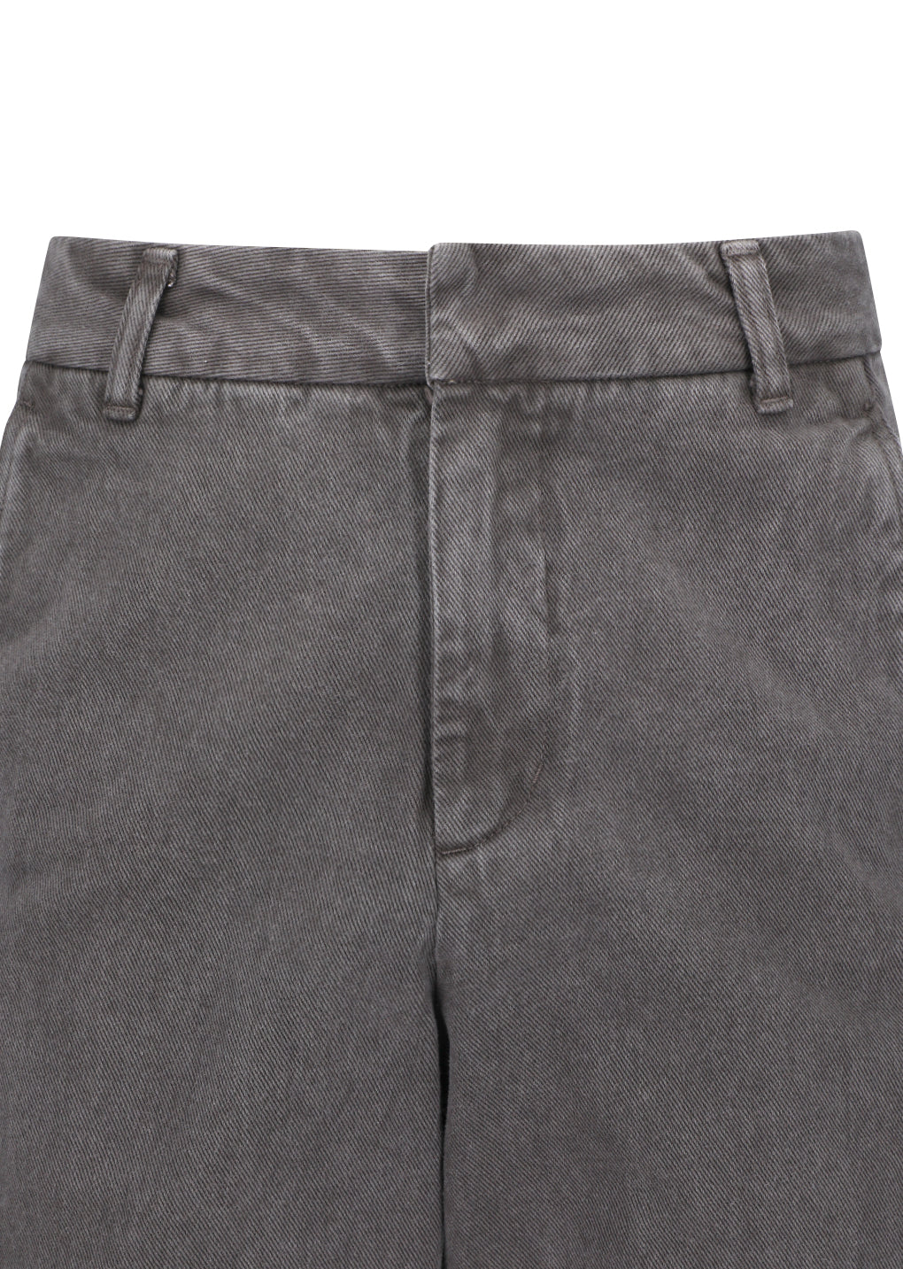 AMOMENTO GARMENTS DYED CURVED SEAM DENIM