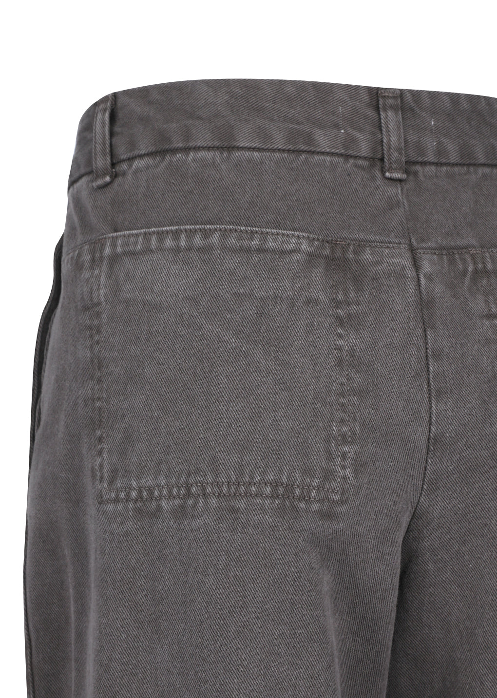 AMOMENTO GARMENTS DYED CURVED SEAM DENIM