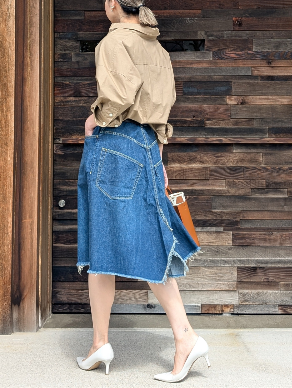 MADISONBLUE 5POCKET REMAKE A-LINE SK L.oz DENIM