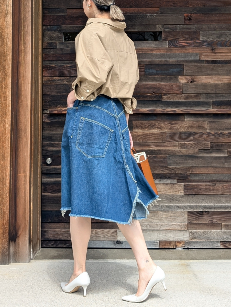 MADISONBLUE 5POCKET REMAKE A-LINE SK L.oz DENIM – PARQS ONLINE STORE