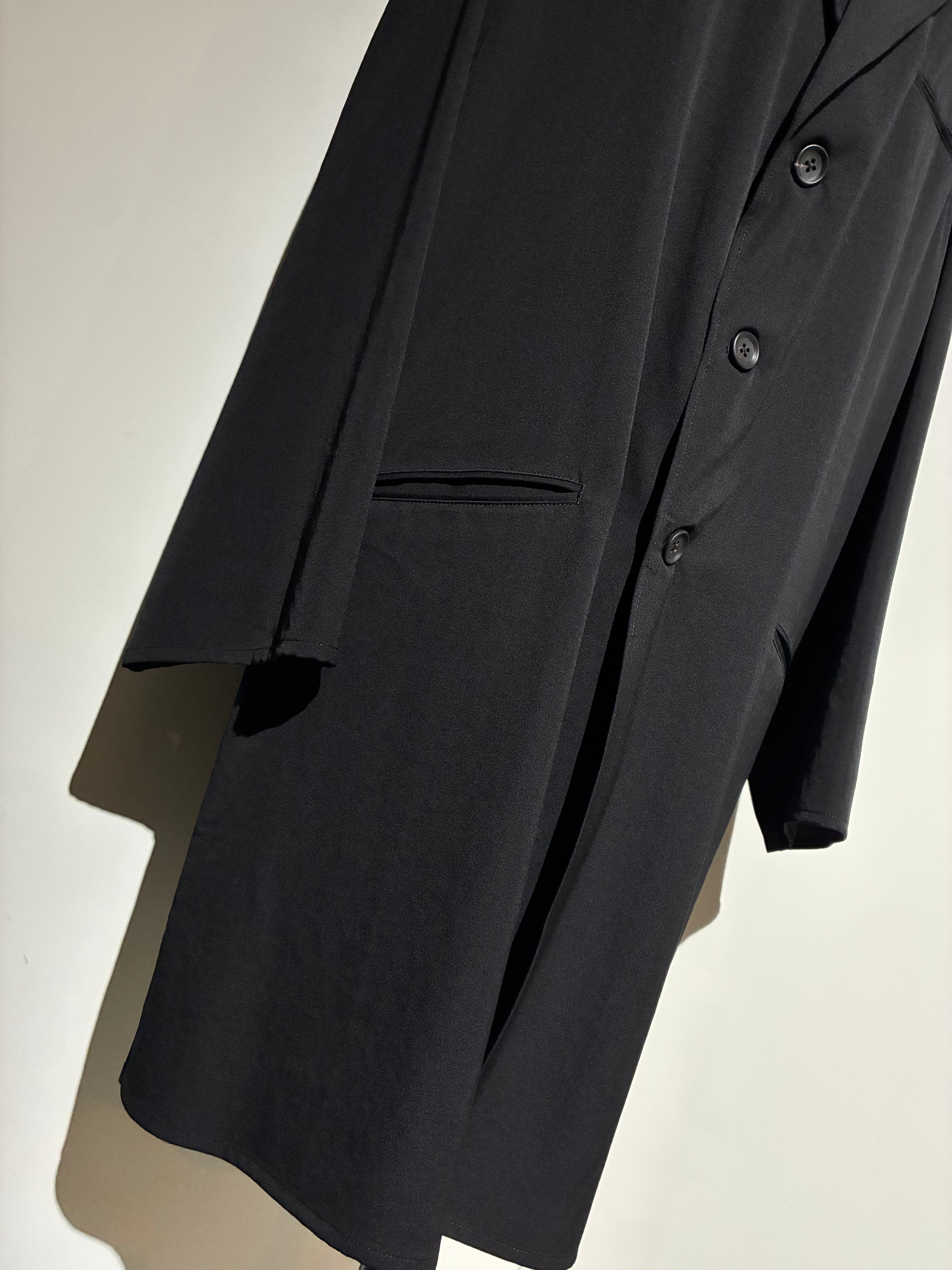 yohji yamamoto HK-J64-100-2 WOOL GABARDINE GUESSETED COLLAR JACKET