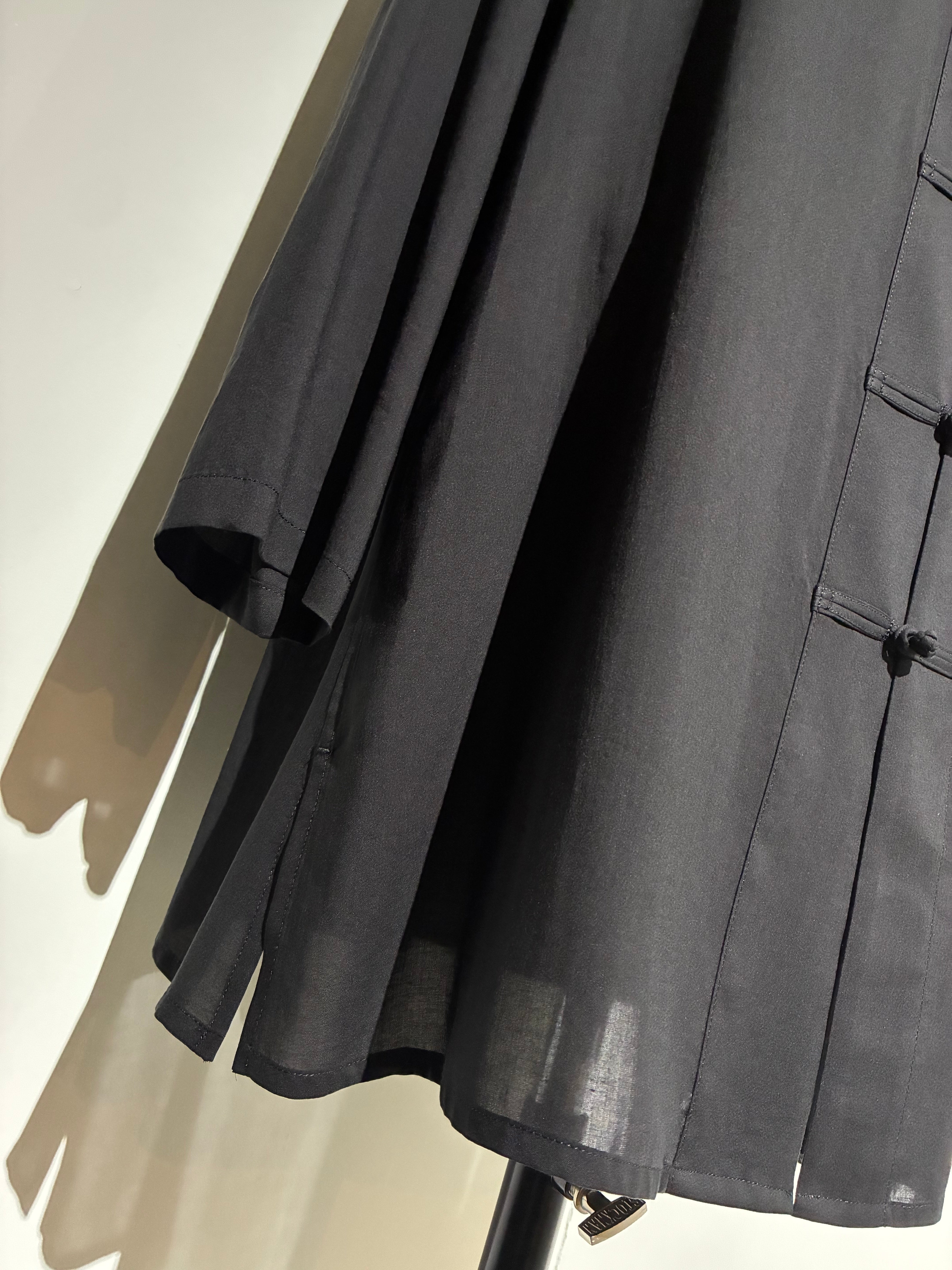 yohji yamamoto HK-B08-201-2 CELLULOSE LAWN CHINA BUTTON BLOUSE