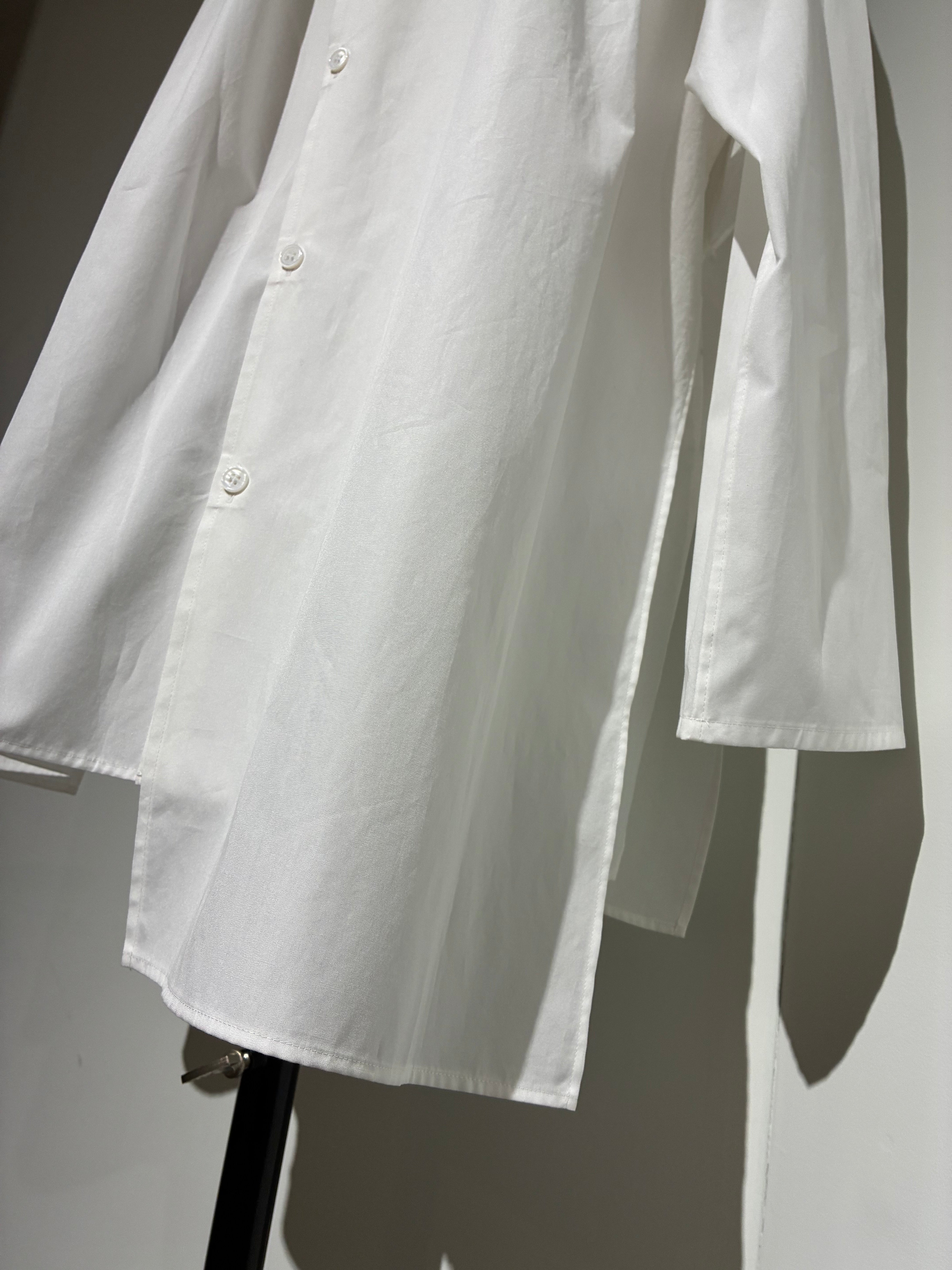 yohji yamamoto HK-B30-054-1 COTTON BROAD GATHER DOUBLE BLOUSE