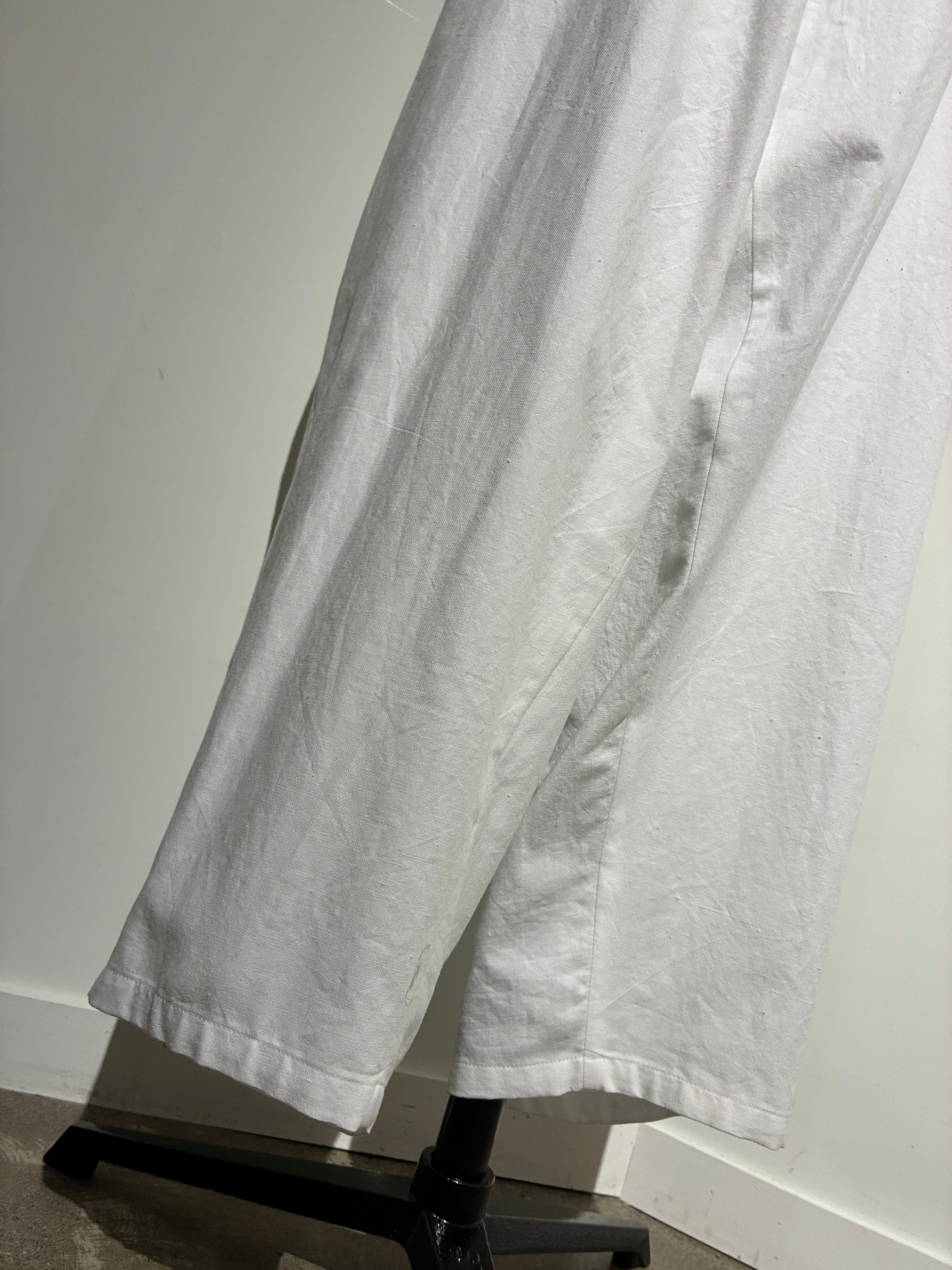 yohji yamamoto HK-P64-039-1 KHADI COTTON DRAPE PANTS