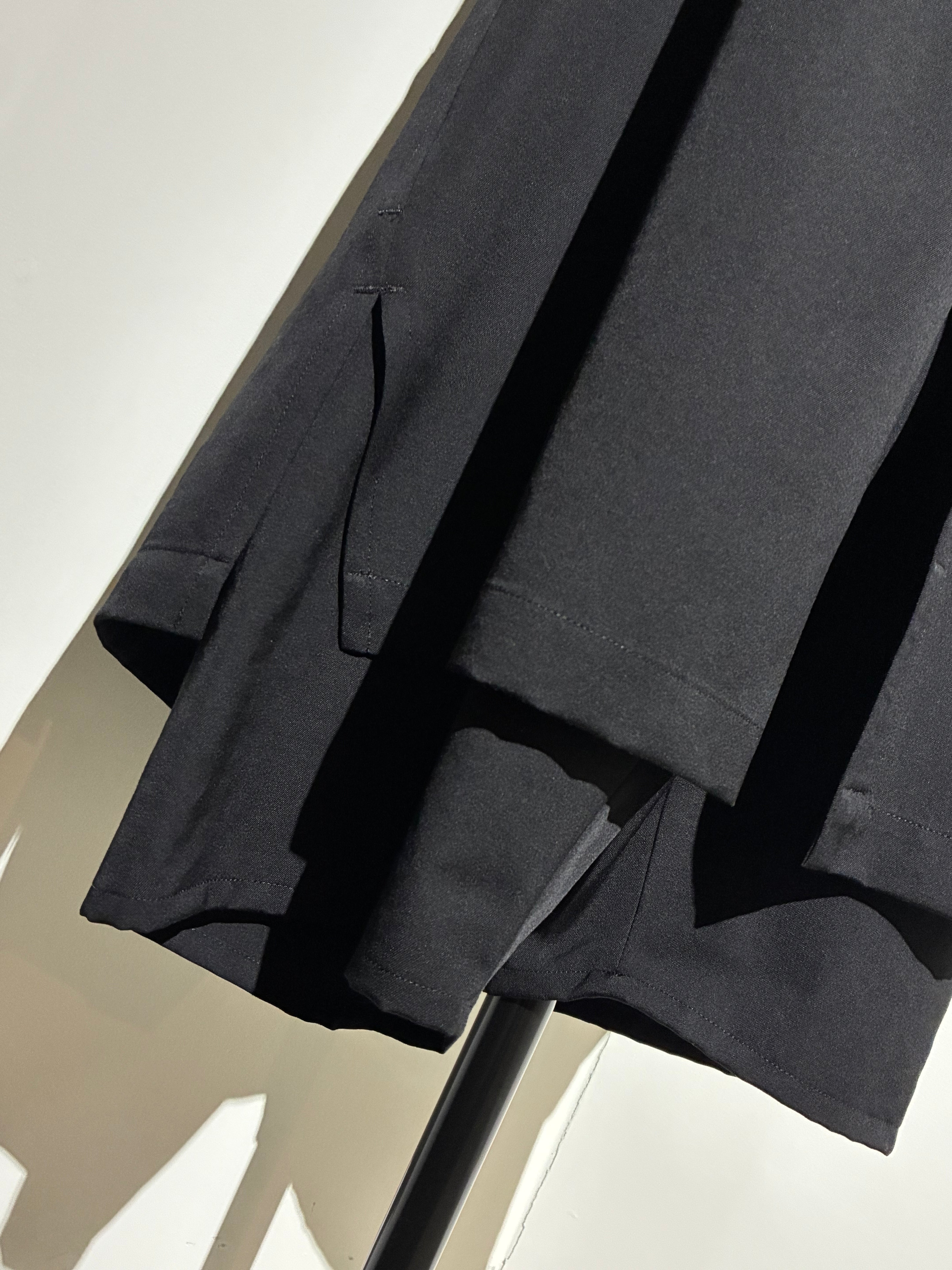 yohji yamamoto HK-P08-100-2 WOOL GABARDINE STANDARD WRAP PANTS