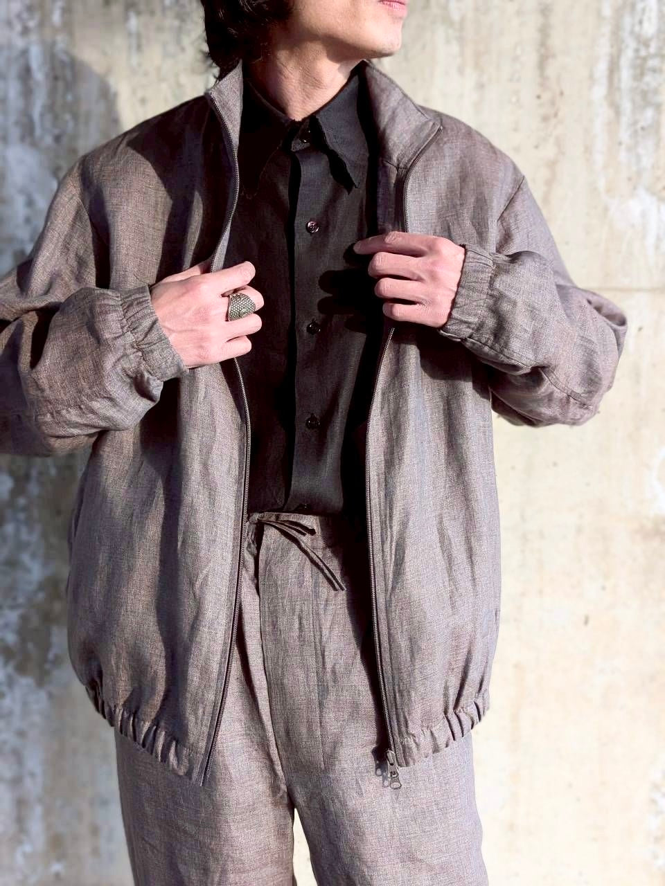 GABRIELA COLL GARMENTS NO.261 LINEN ZIPPER JACKET