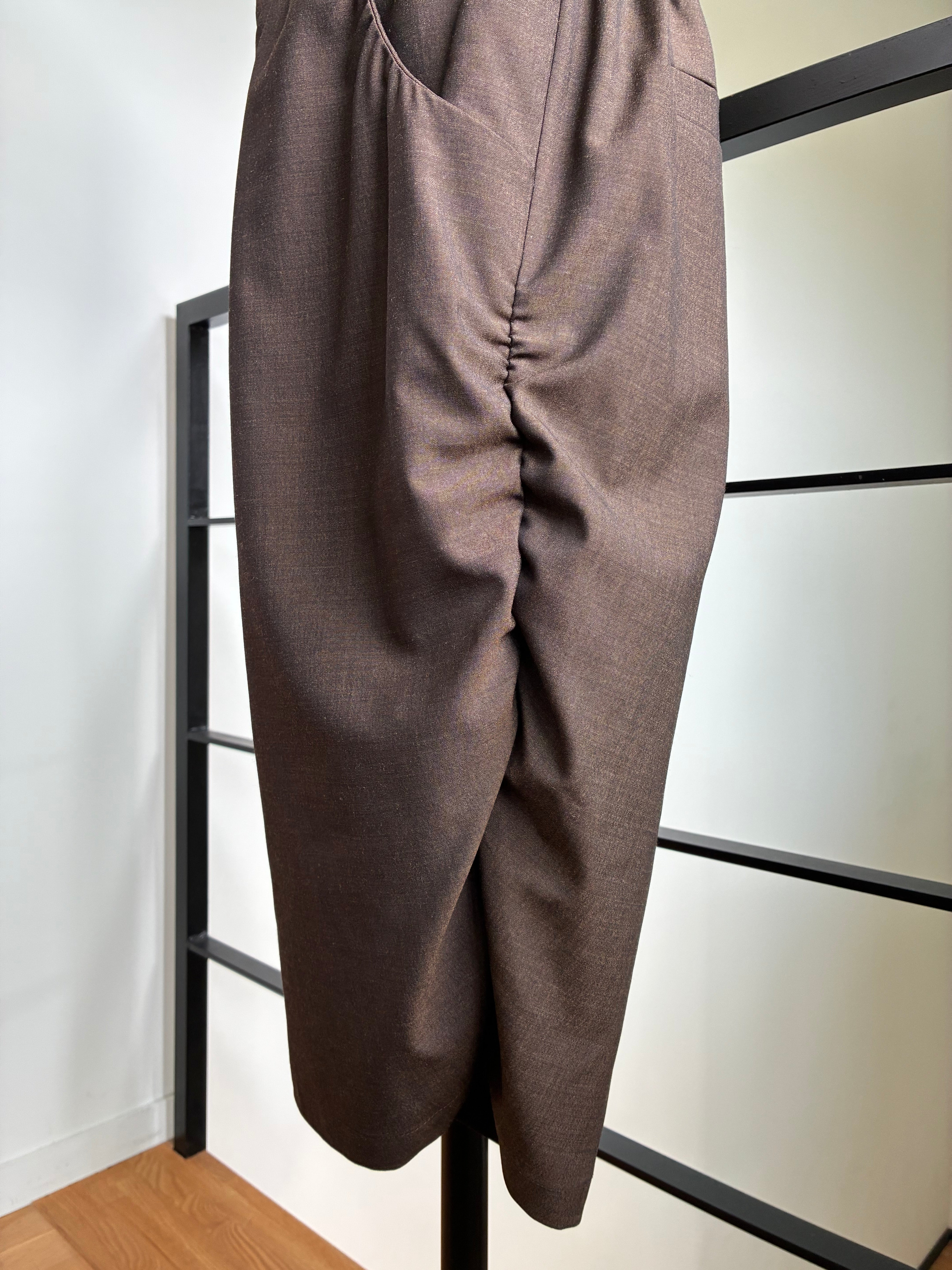 GABRIELA COLL GARMENTS NO.330 SUMMER WOOL DRAPED SHORT TROUSERS