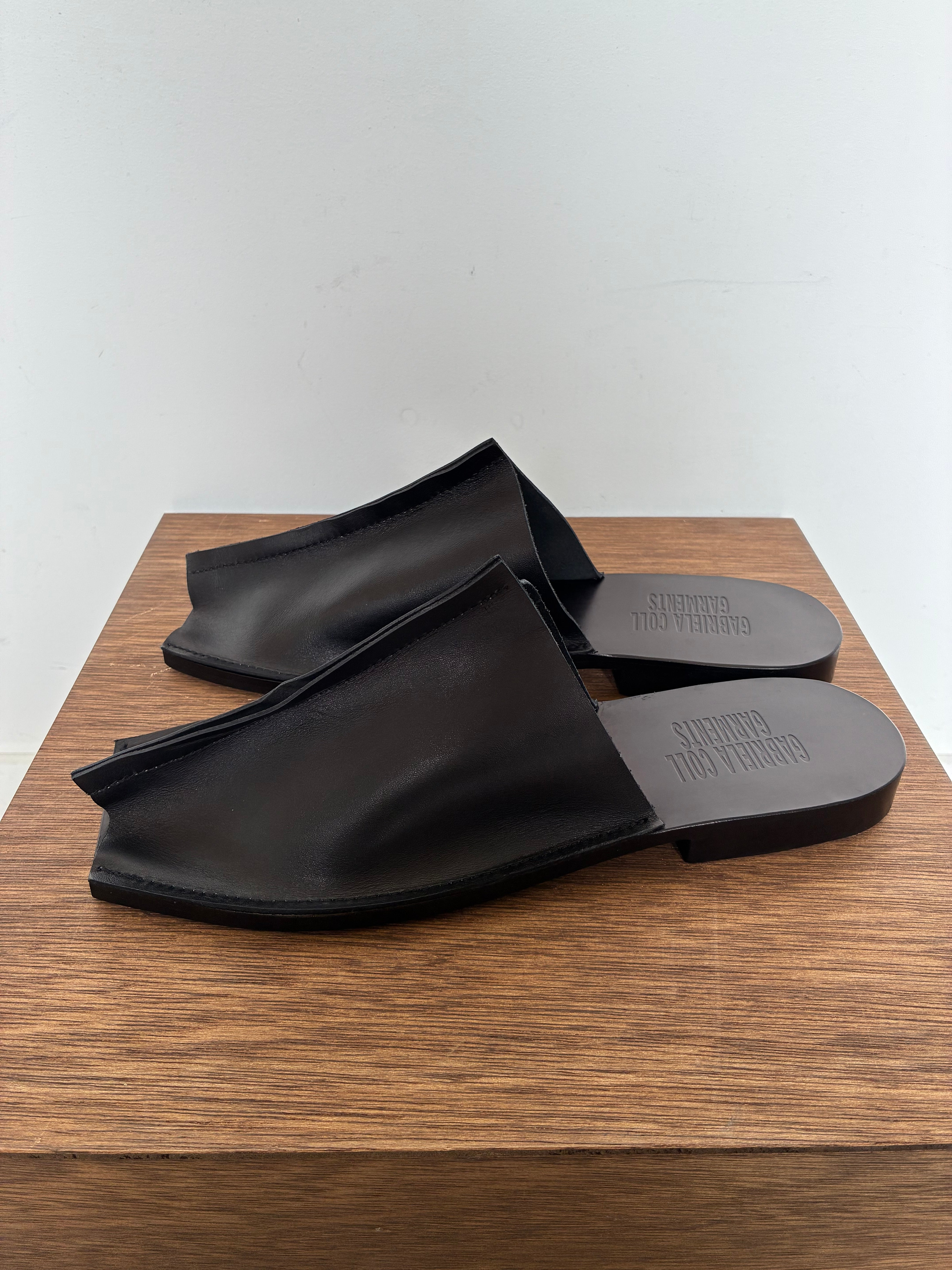 GABRIELA COLL GARMENTS NO.7 LEATHER OPEN TOE BABOUCHE
