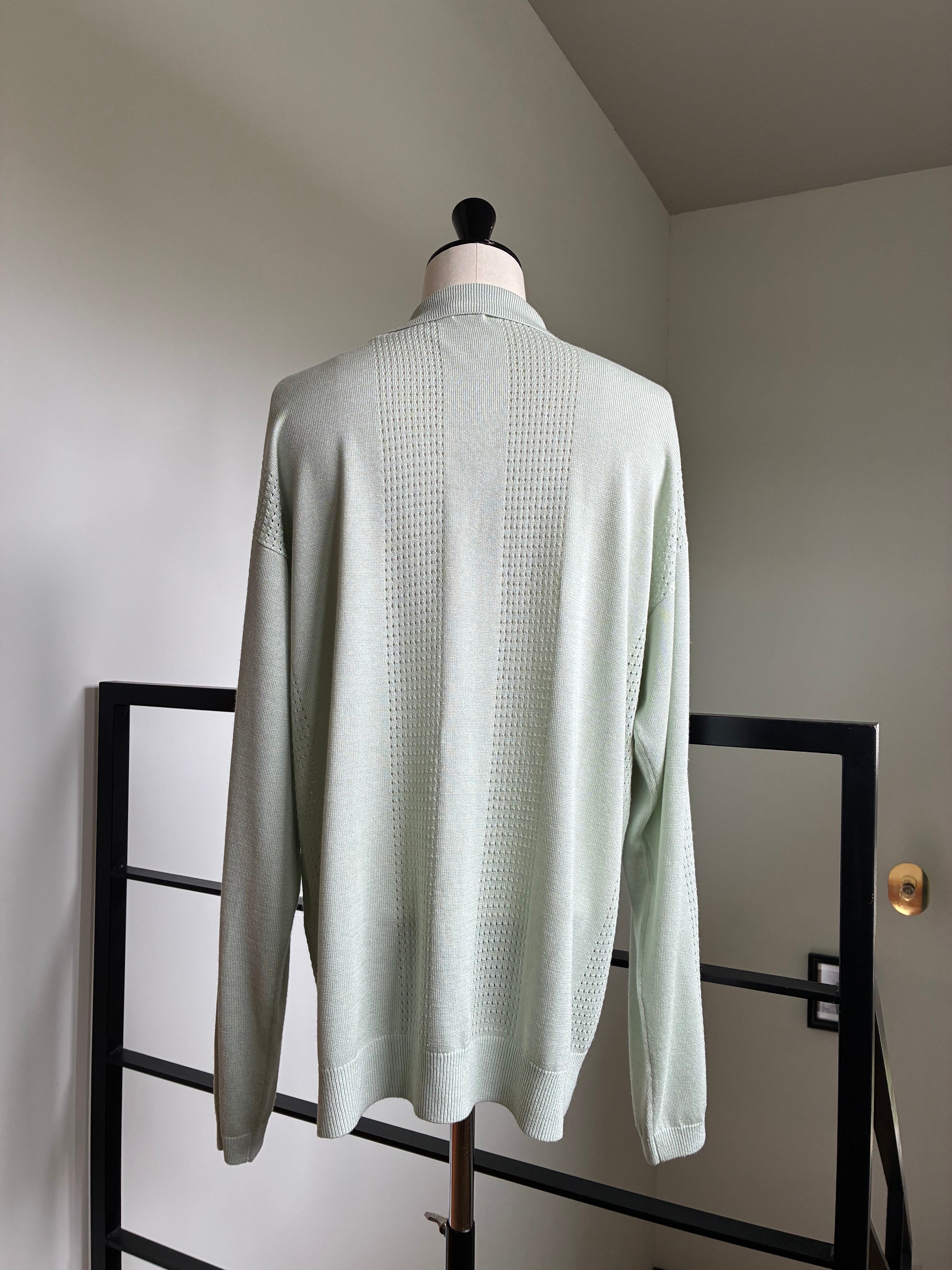 SEEALL SAU63 KJ685 MESH KNIT CARDIGAN(SILK CASHMERE)
