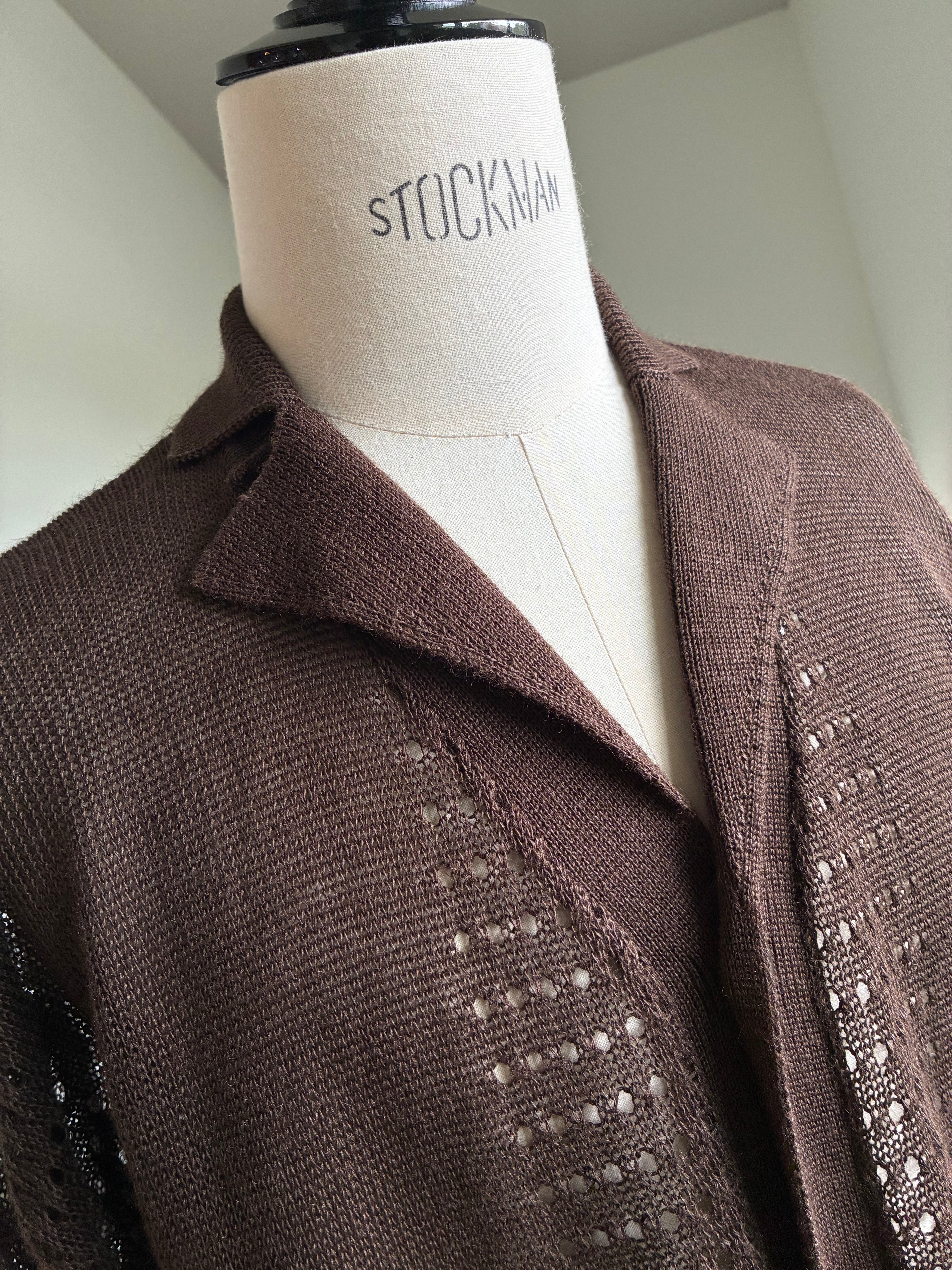 SEEALL SAU63 KJ685 MESH KNIT CARDIGAN(RAMIE)