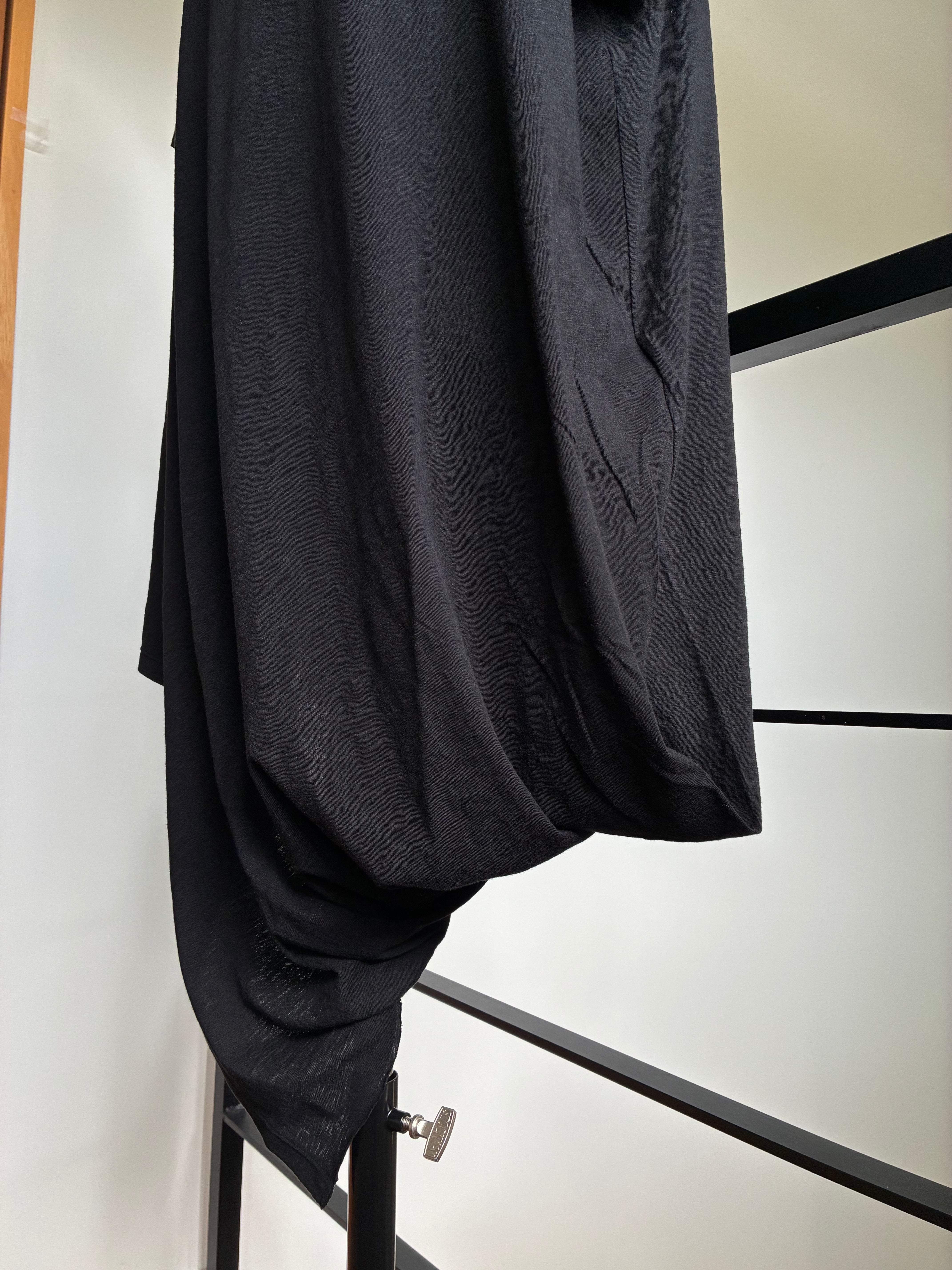 yohji yamamoto HK-T84-094 30/- ELS COTTON PS DRAPE SHORT SLV T