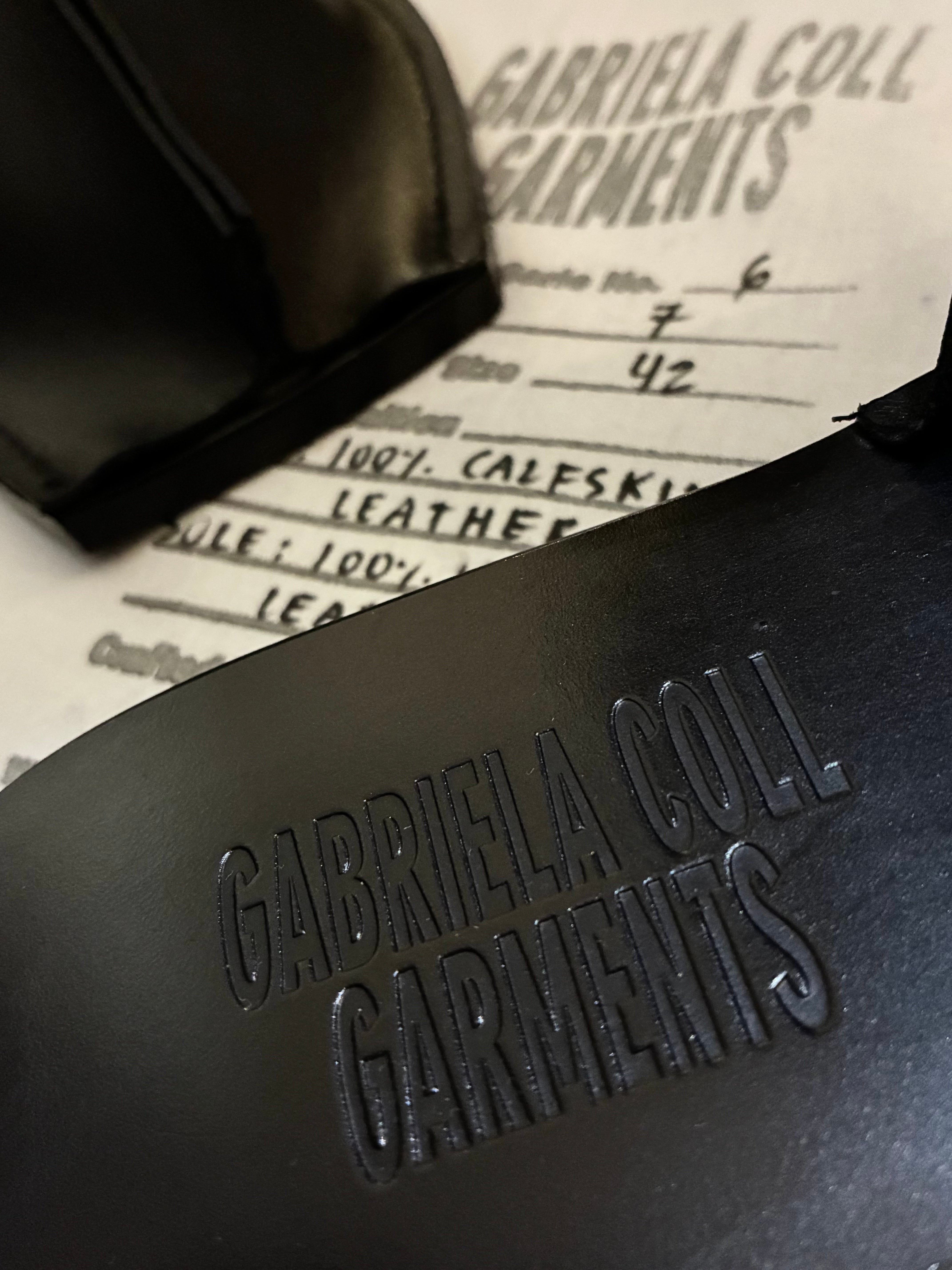 GABRIELA COLL GARMENTS NO.7 LEATHER OPEN TOE BABOUCHE