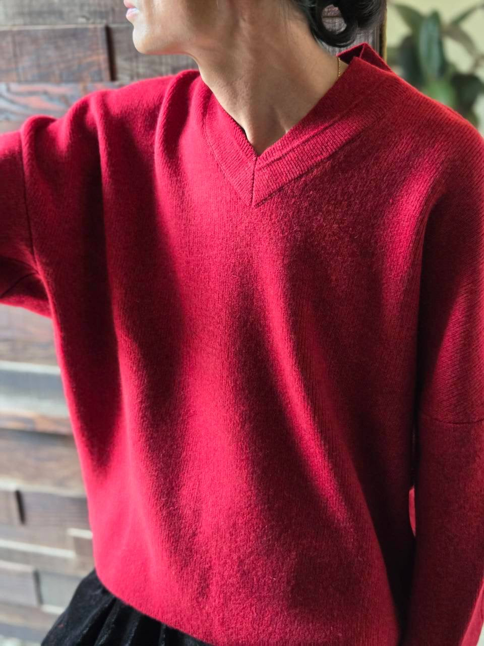 nonnotte 005 Draping Shawl Collar V OS Pullover