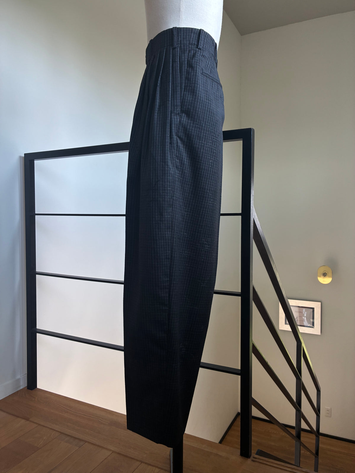 nonnotte 011 Draping Five-Tuck Wide Trousers
