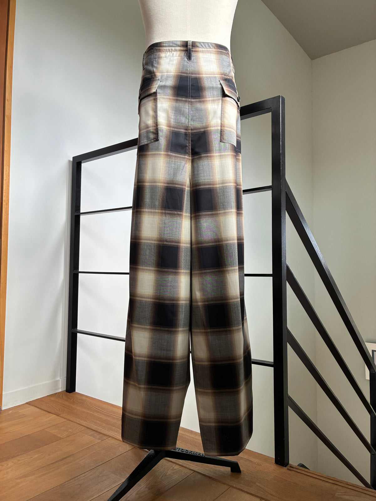 nonnotte 026 Draping Two-Tuck Draw Cord wide Trousers