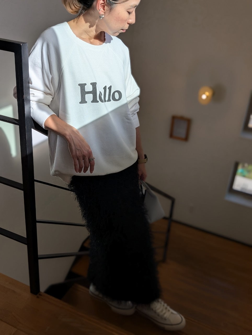 MADISONBLUE HELLO SWEAT L/S URAKE DYED
