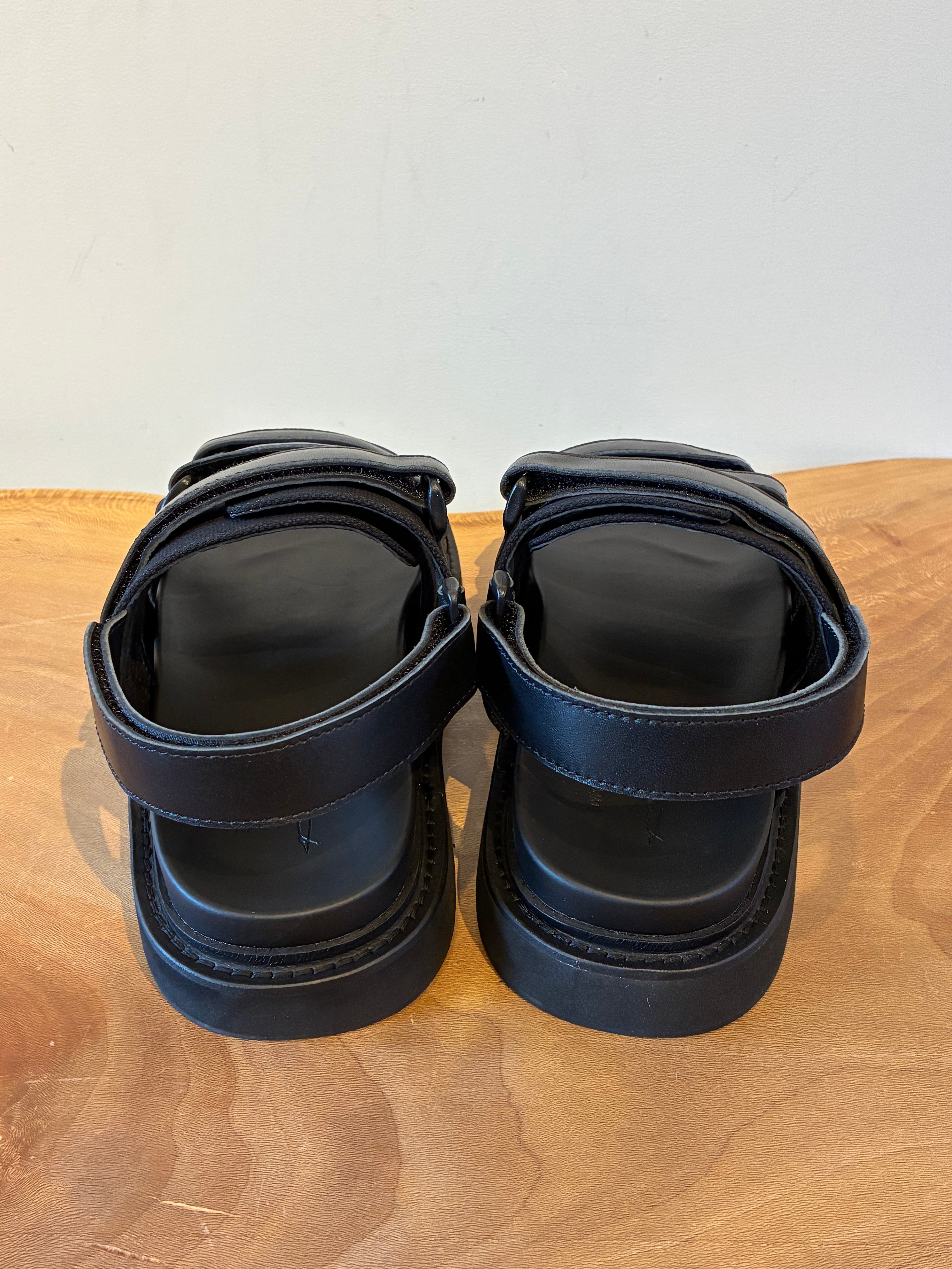 yohji yamamoto HP-E05-779-2 SHEEP/C CANVAS FOOTBED SANDAL