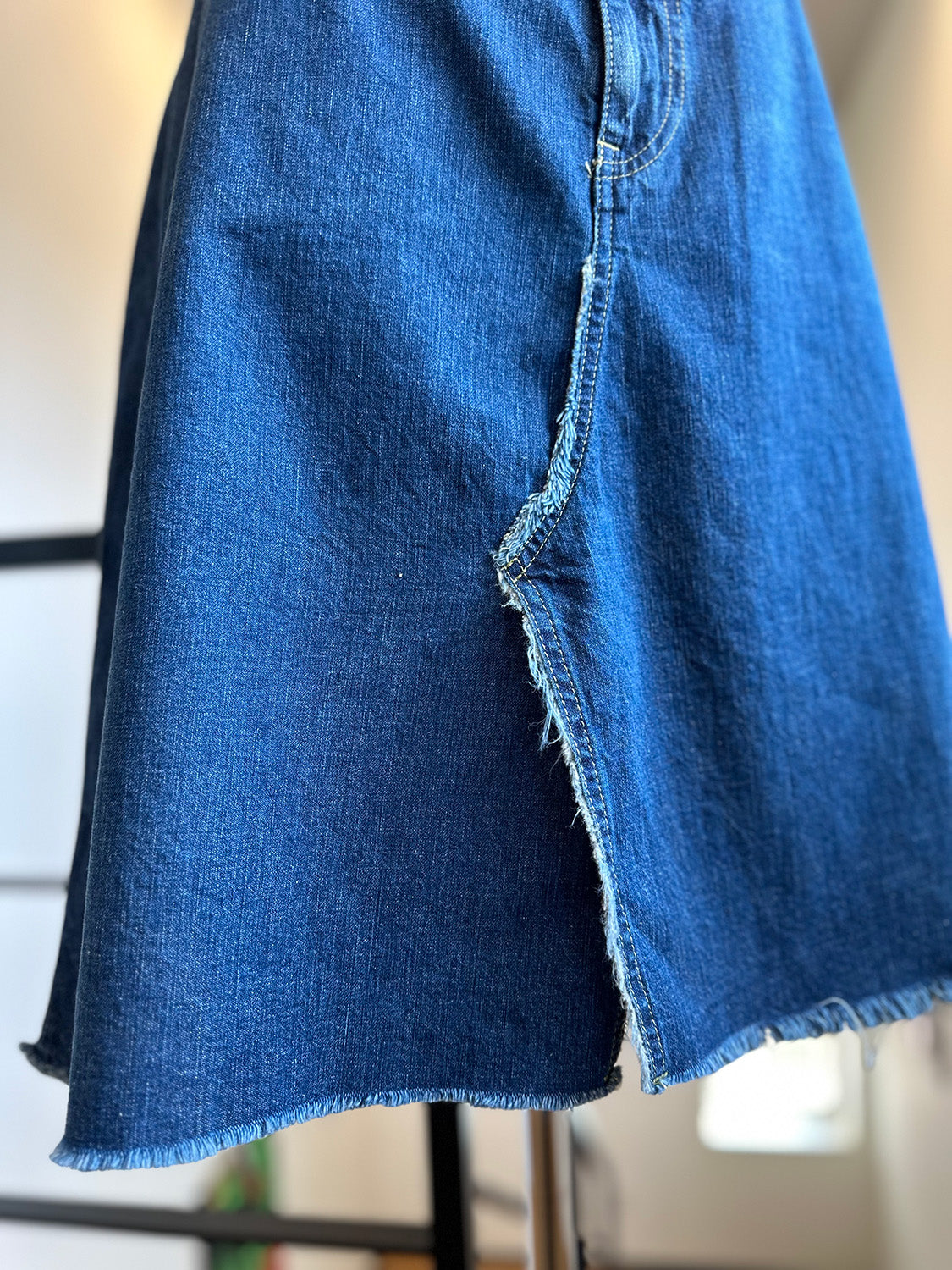 MADISONBLUE 5POCKET REMAKE A-LINE SK L.oz DENIM