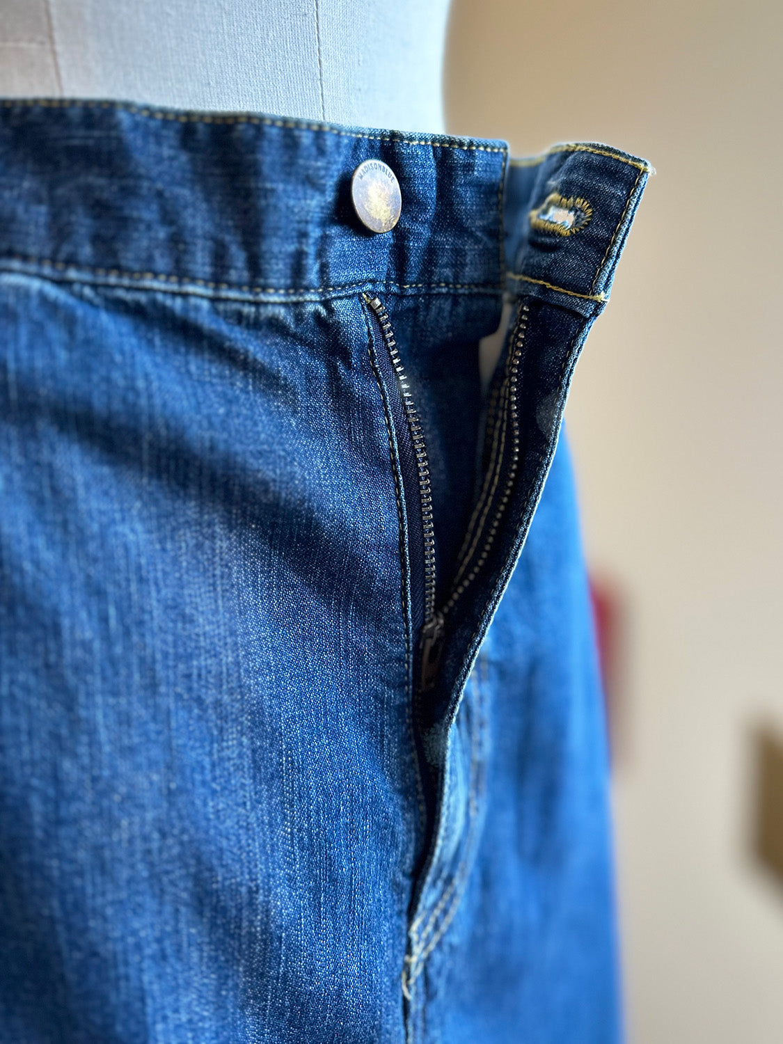 MADISONBLUE 5POCKET REMAKE A-LINE SK L.oz DENIM