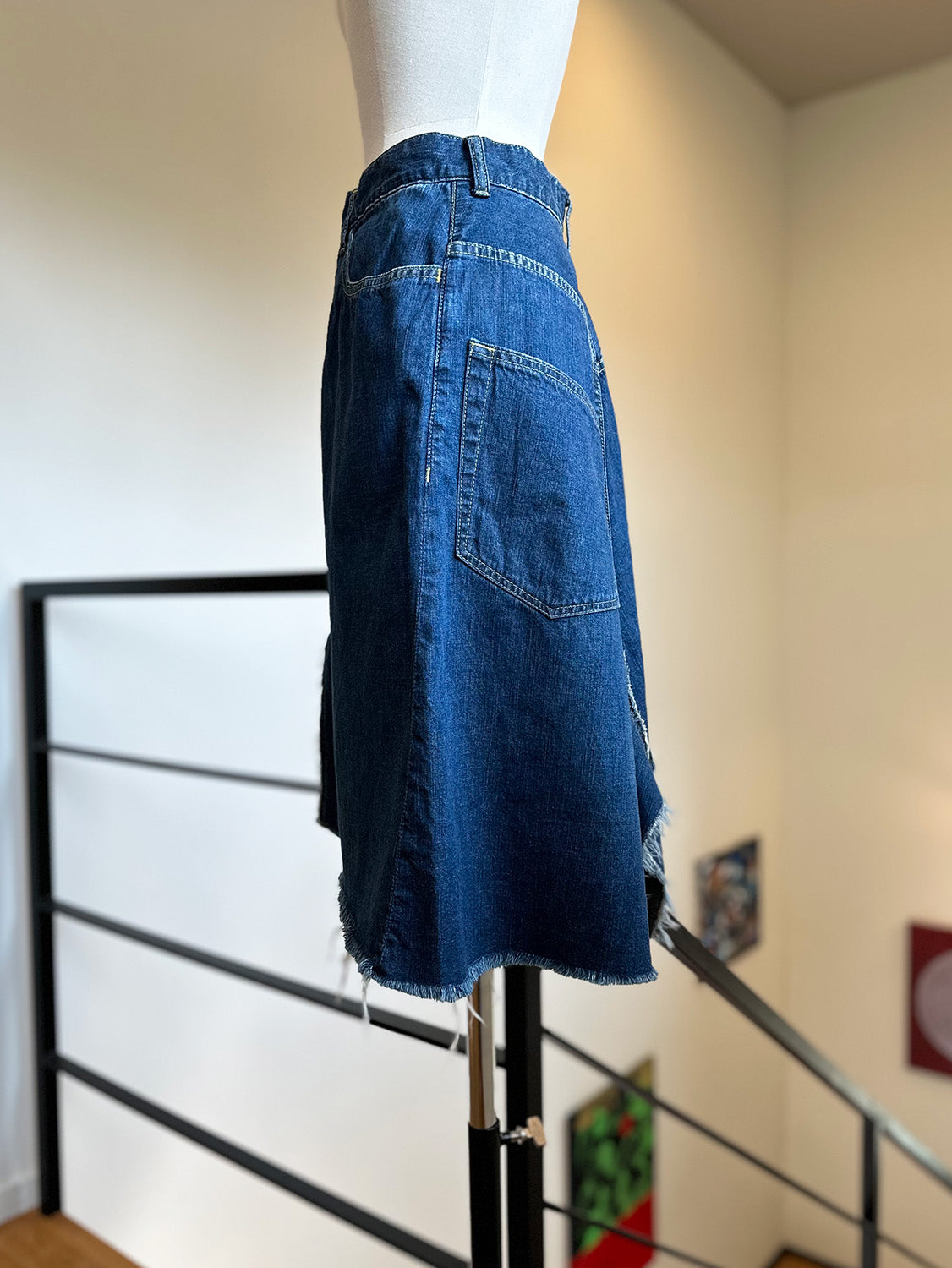 MADISONBLUE 5POCKET REMAKE A-LINE SK L.oz DENIM