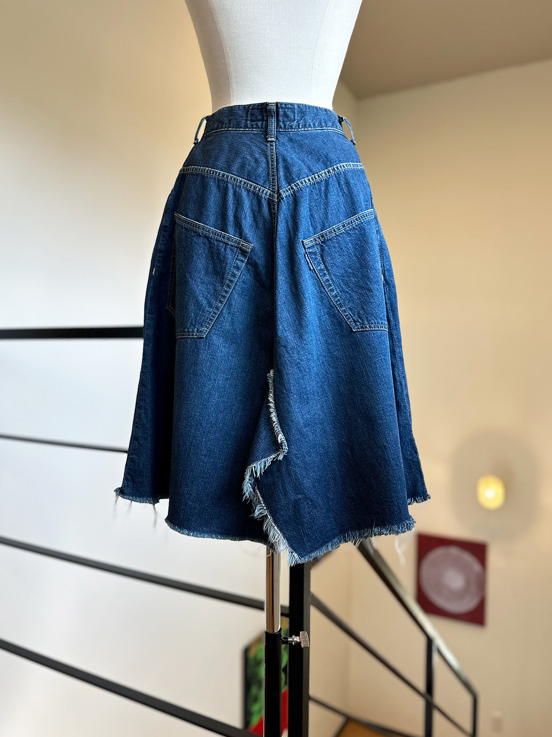 MADISONBLUE 5POCKET REMAKE A-LINE SK L.oz DENIM