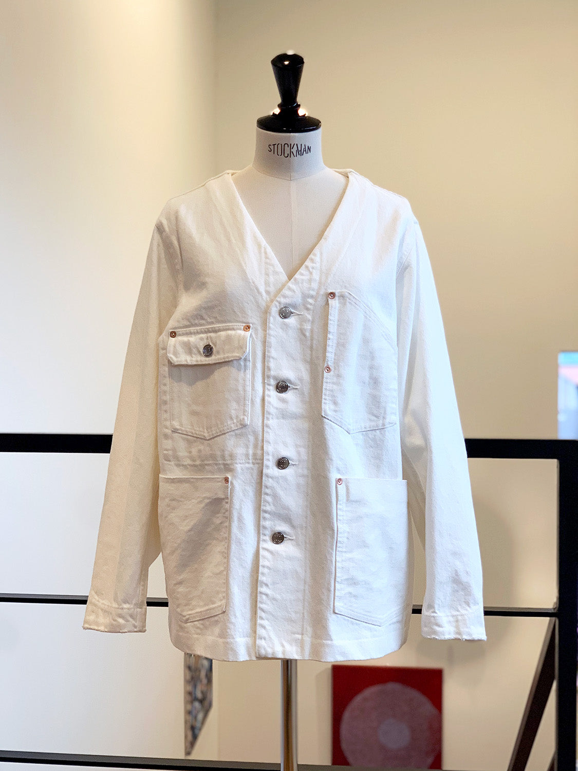 TANAKA ST-127NC NO COLLAR WORK JEAN JACKET