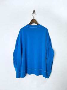 någonstans asymmetry cotton-knit slit pullover
