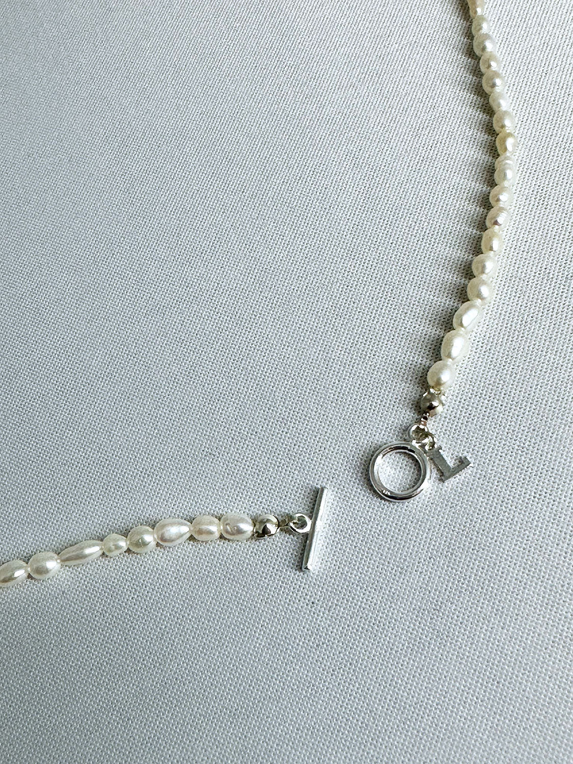 Lemme. L12306 Mist Pearl Necklace Silver(63cm)