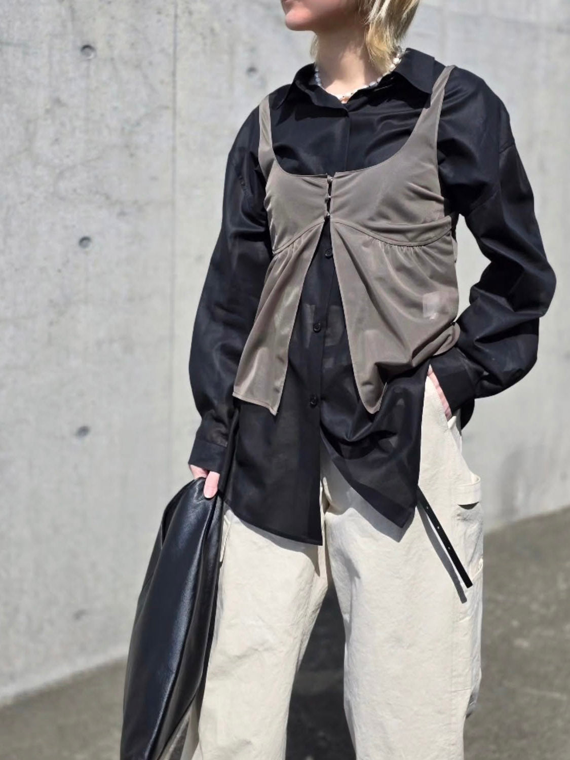 AMOMENTO SHEER COTTON CLASSIC SHIRT