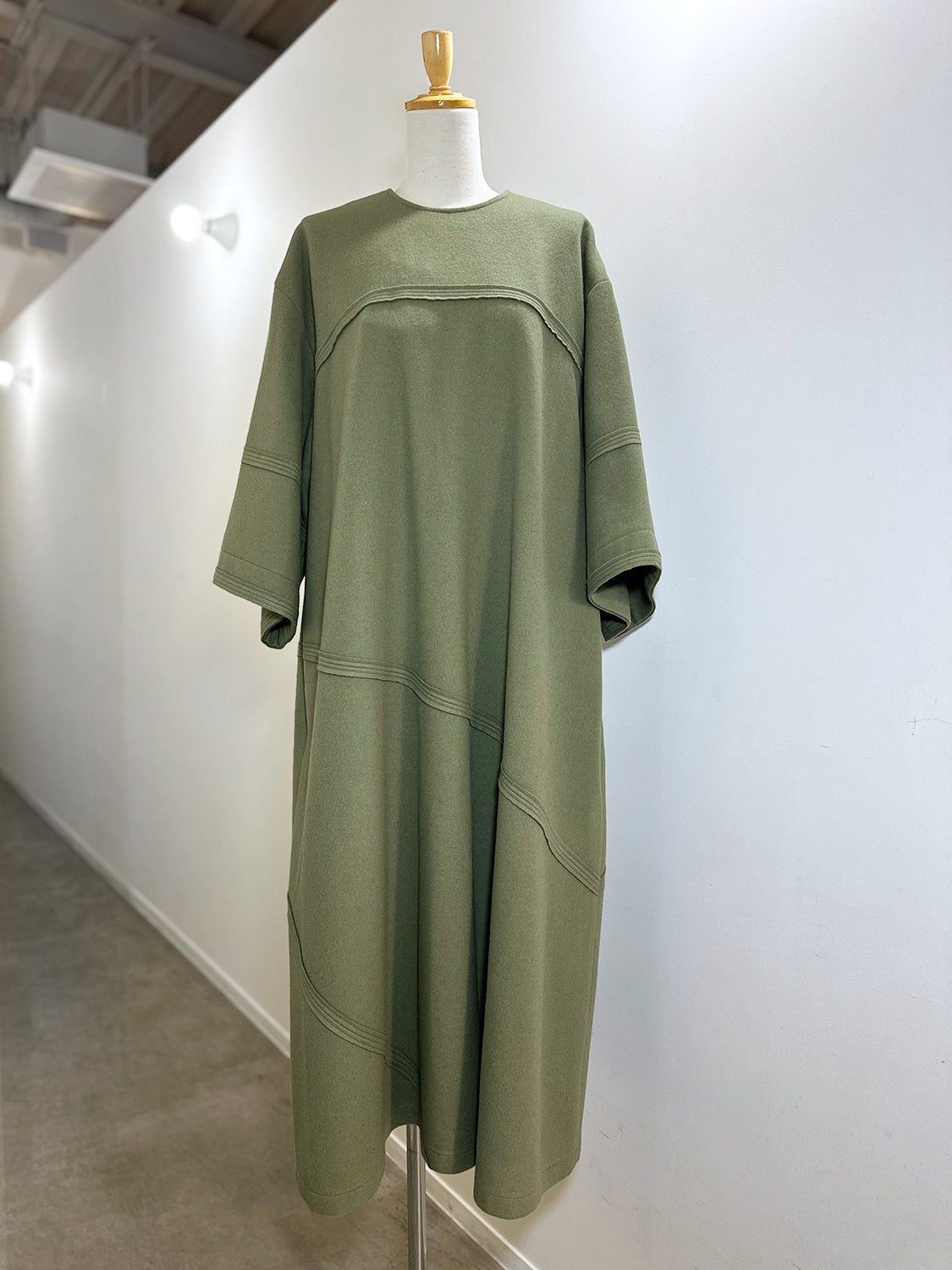 muller of yoshiokubo MELLOW WOOL COAT DRESS