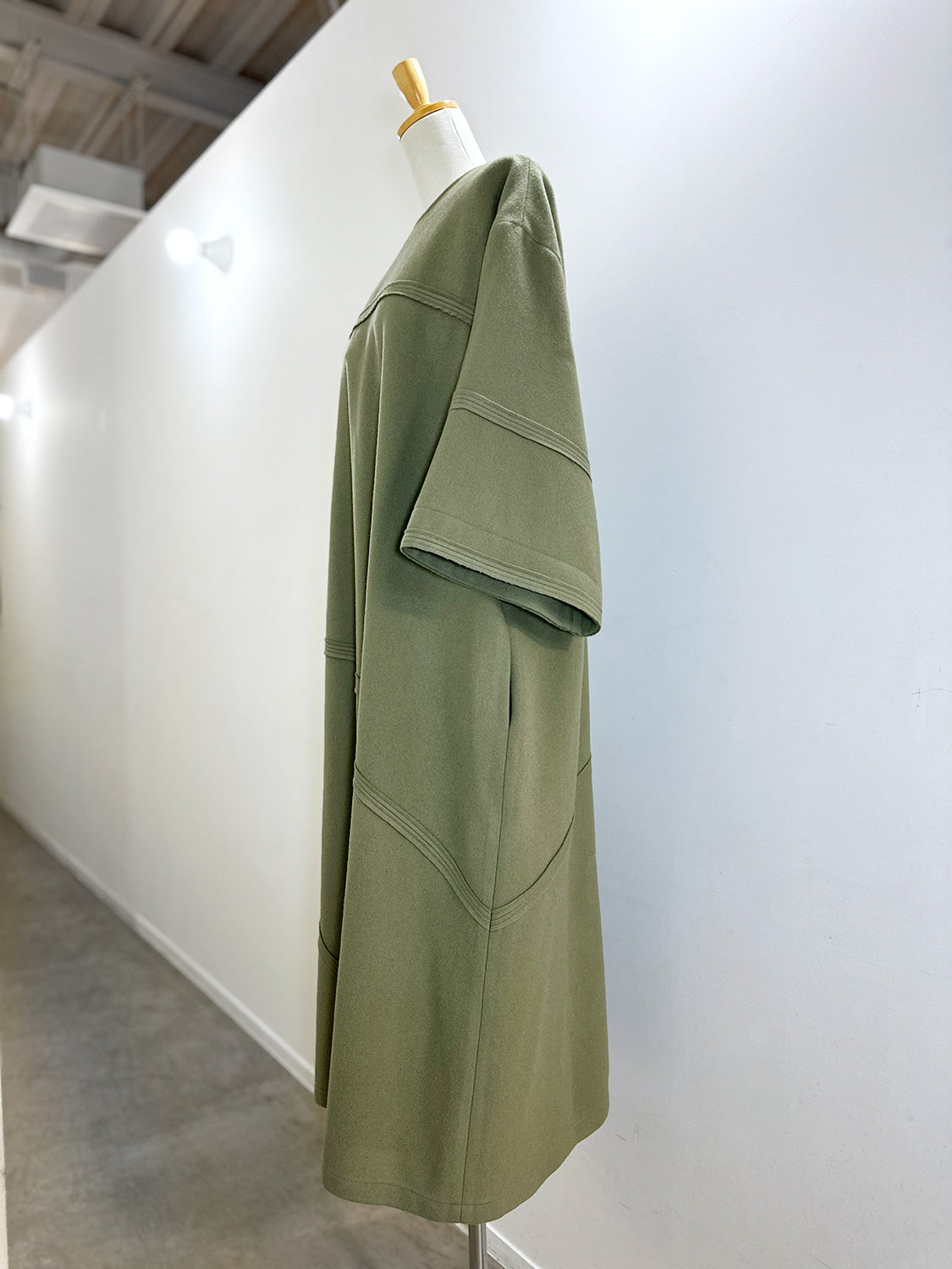 muller of yoshiokubo MELLOW WOOL COAT DRESS